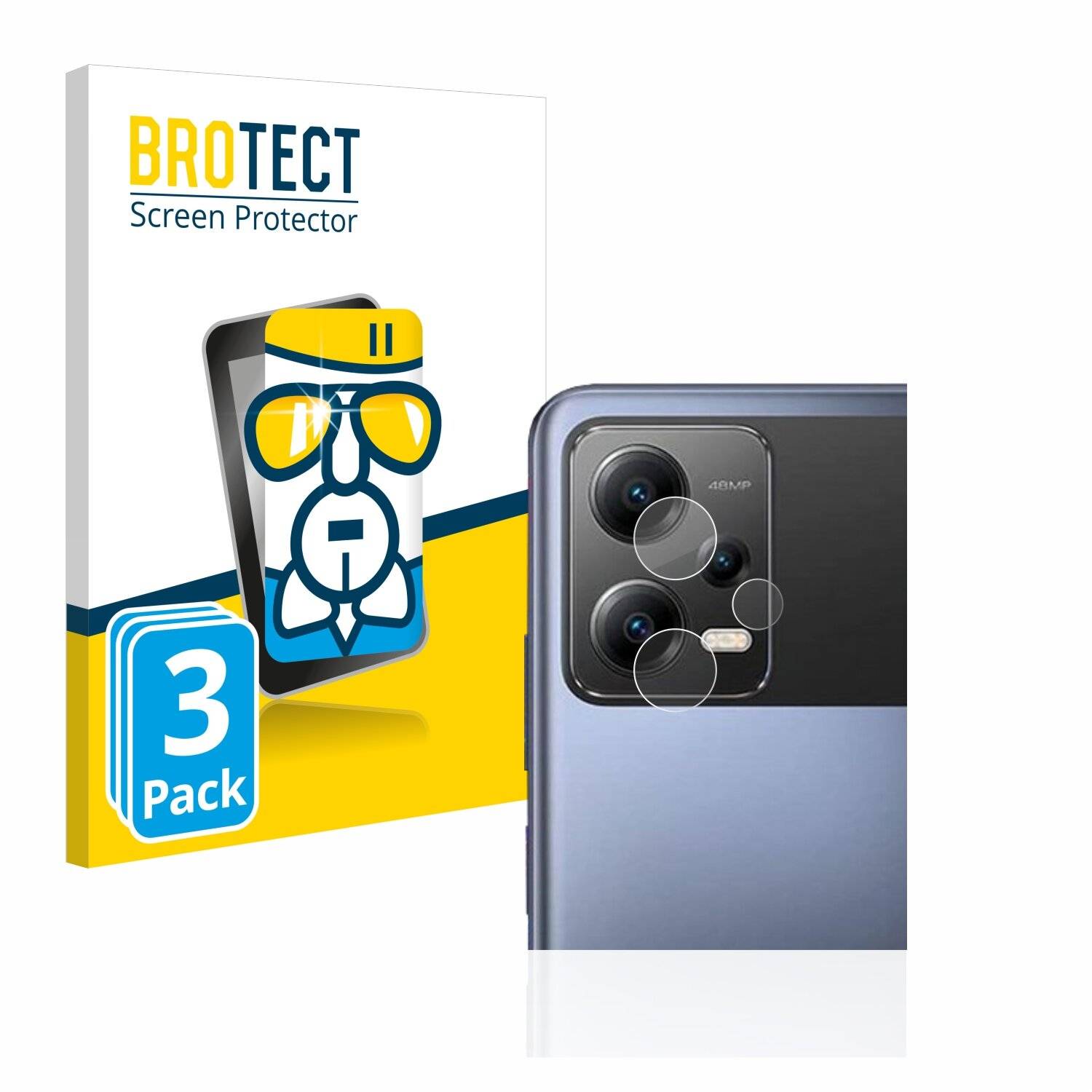 3x BROTECT AirGlass Schutzglas Folie für Xiaomi Poco X5 (NUR