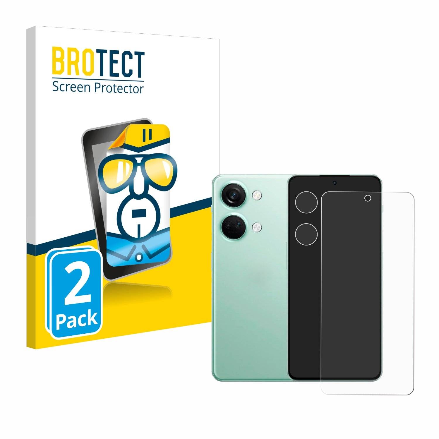 2x BROTECT HD-Clear Displayschutzfolie für OnePlus Nord 3 5G