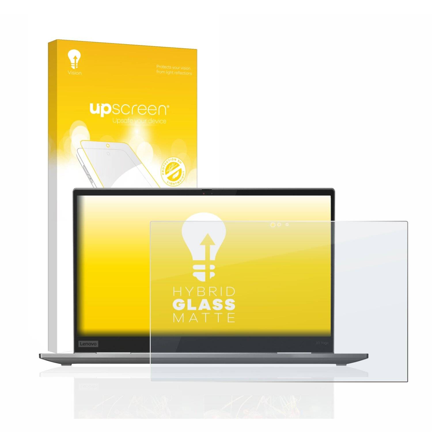 upscreen Hybrid Glass Matte Premium Schutzglas Folie für Lenovo ThinkPad X1 Yoga (4. Gen.)