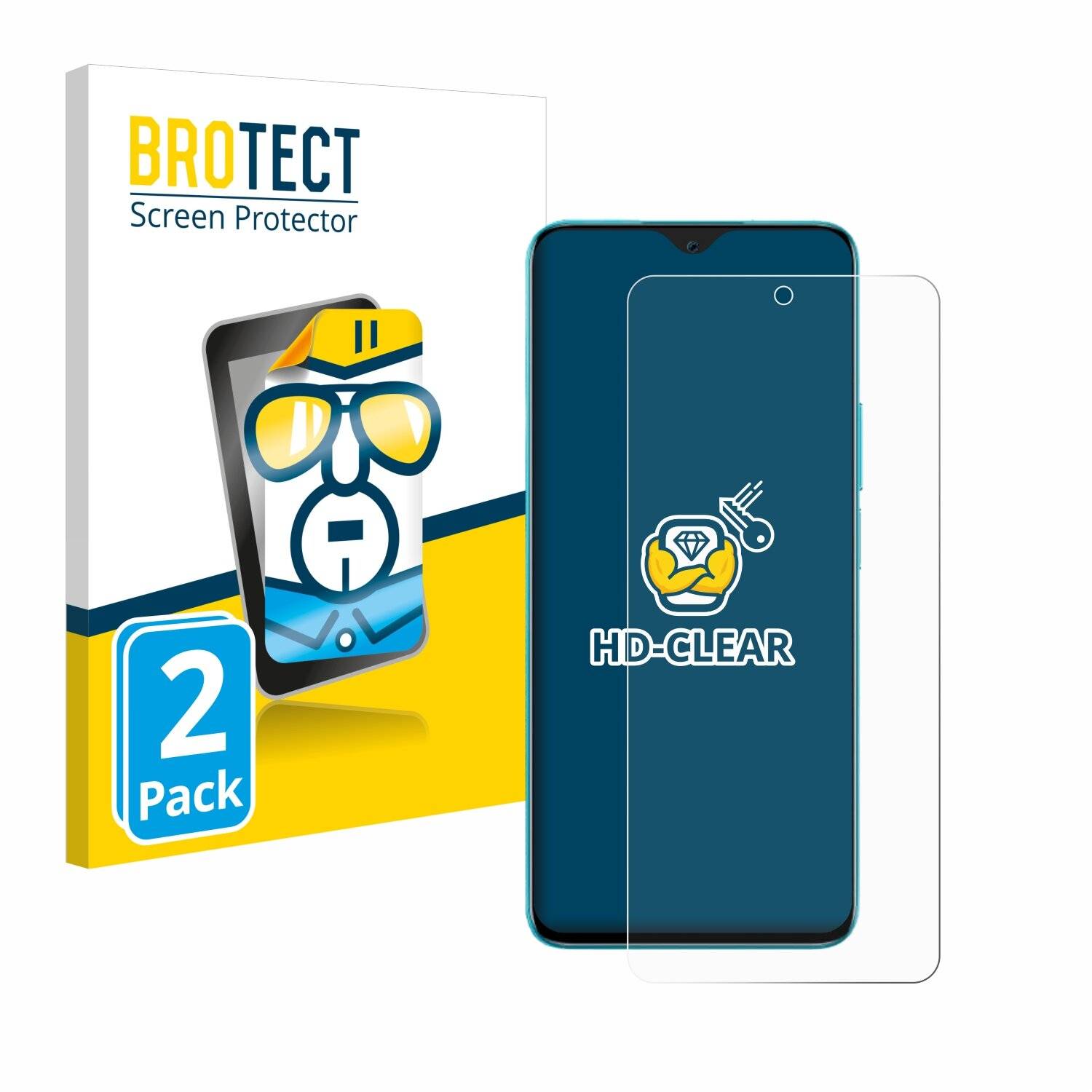 2x BROTECT HD-Clear Displayschutzfolie für Honor 90