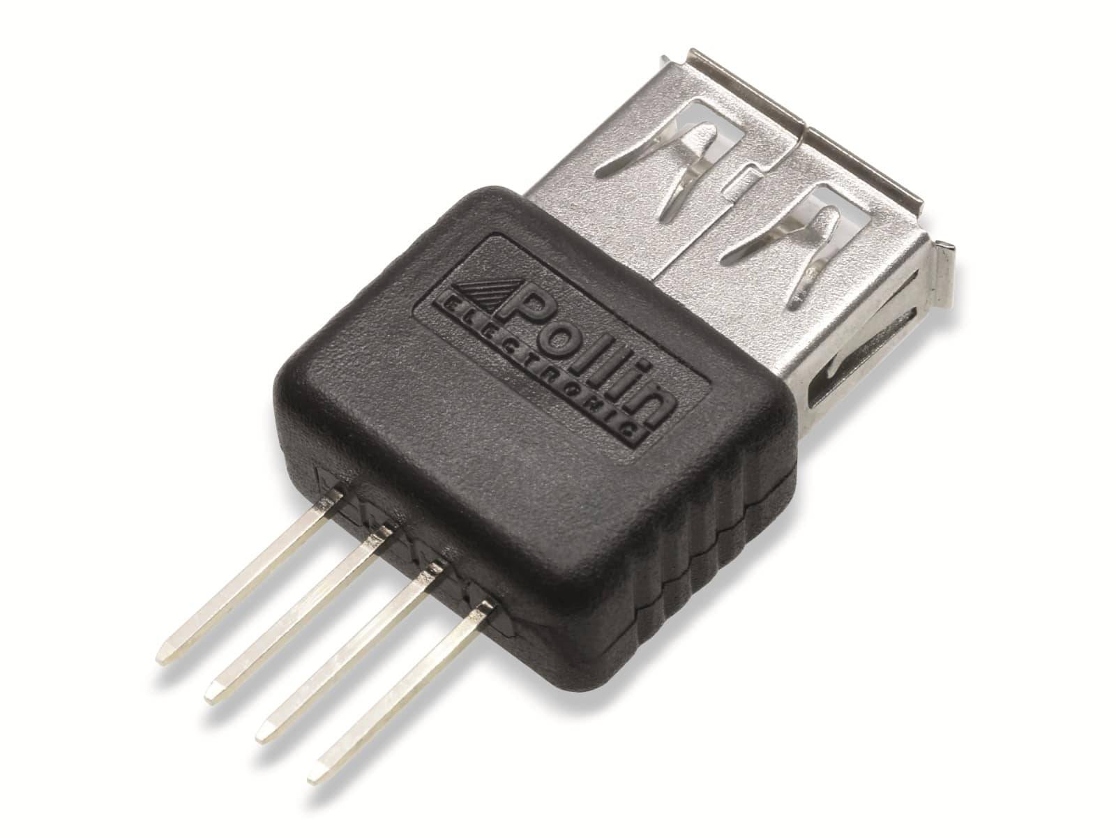 Steckverbinder, USB A, Printmontage, Buchse