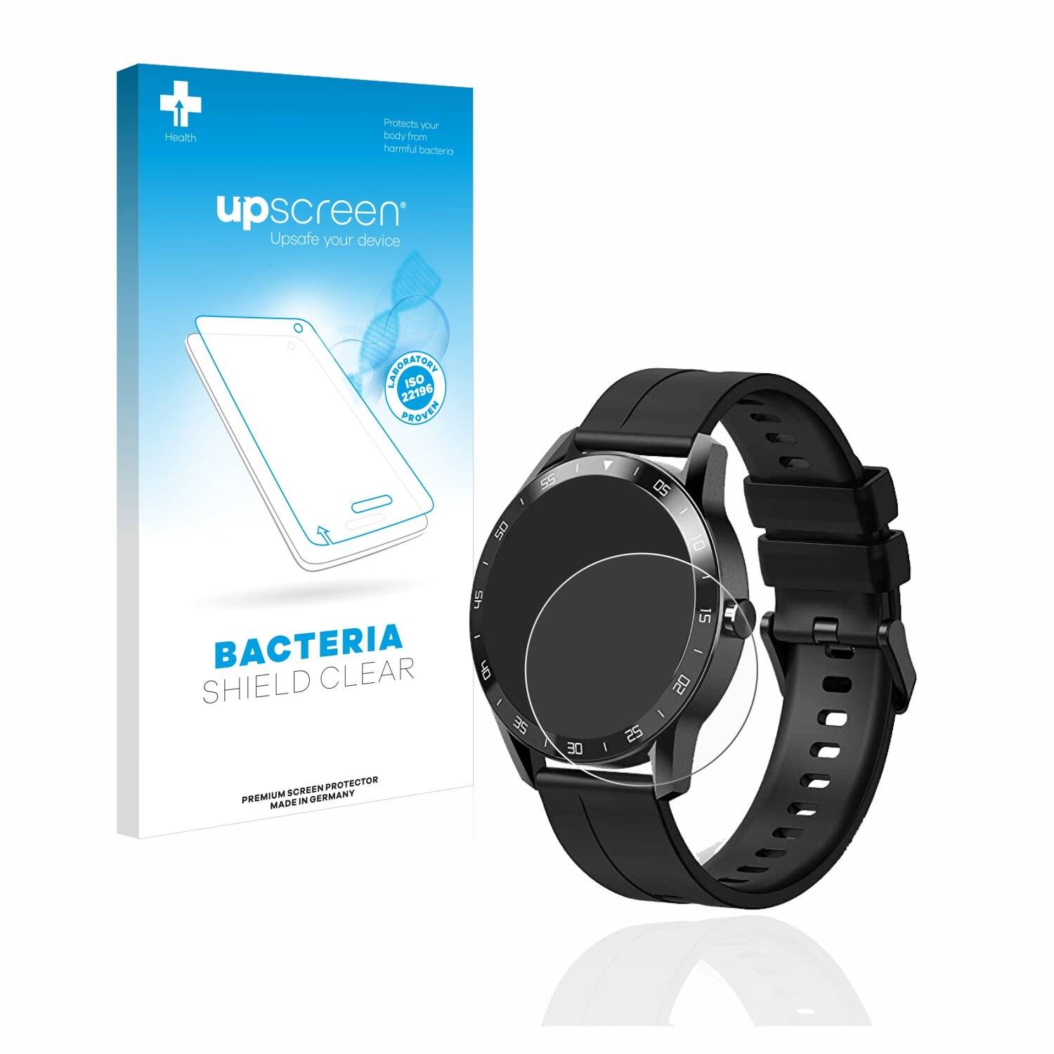 upscreen Bacteria Shield Clear Premium Antibakterielle Displayschutzfolie für Iowodo