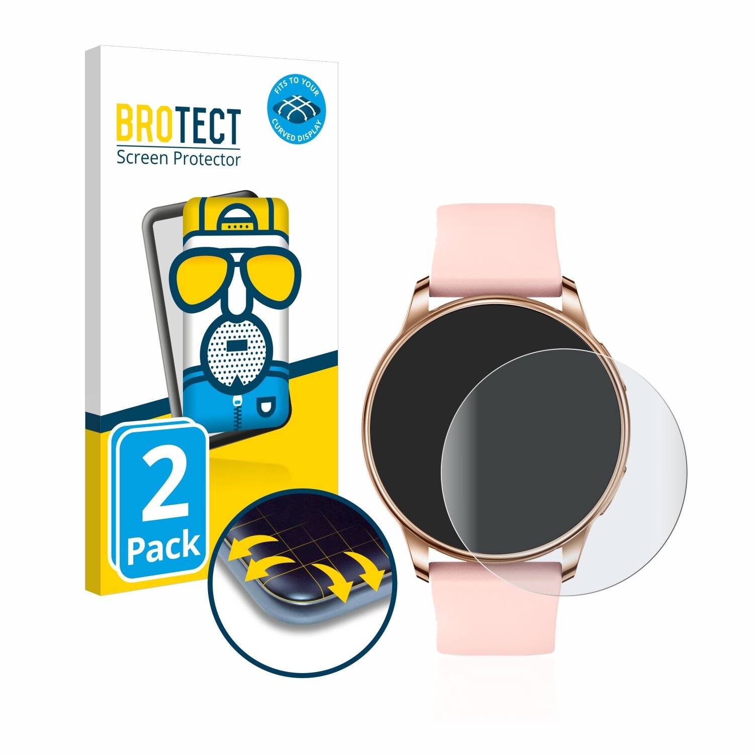 2x BROTECT Flex Matte Full-Cover Displayschutzfolie für Levowatch
