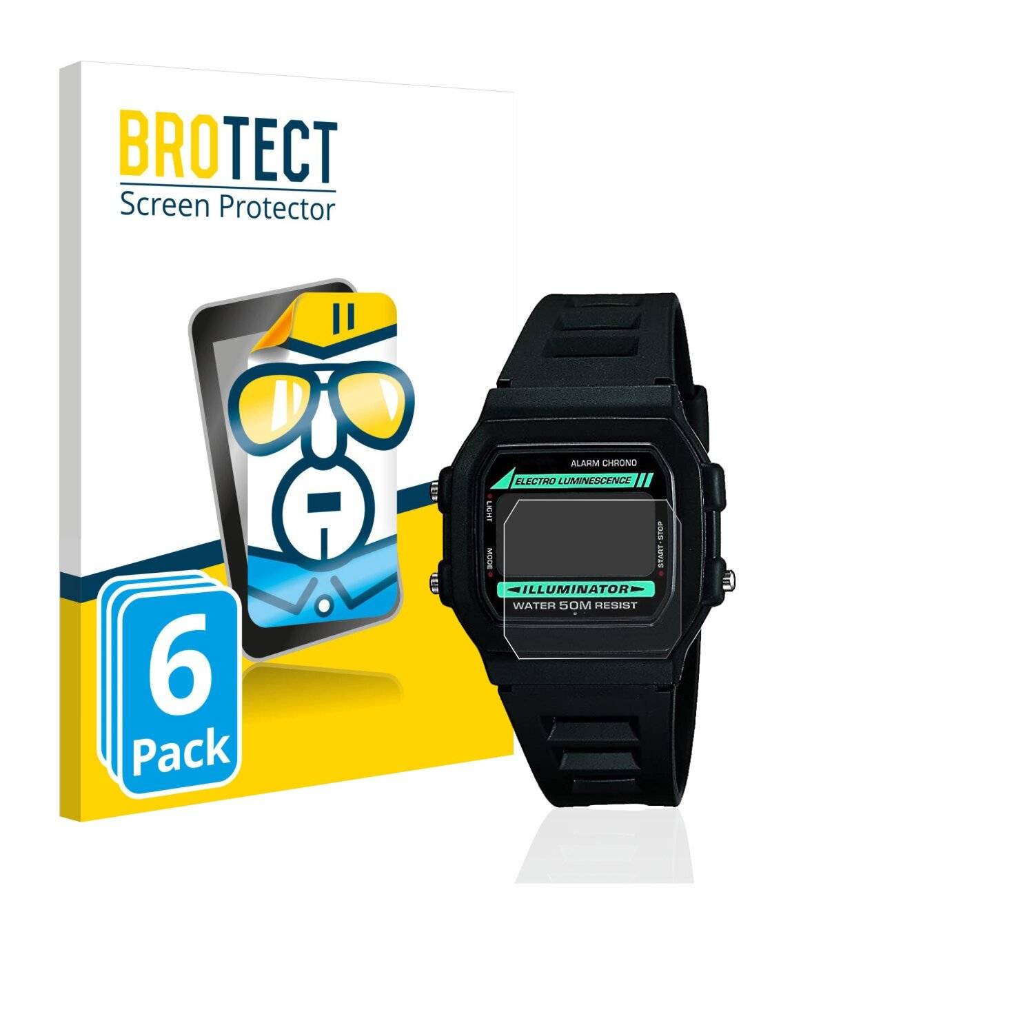 6x BROTECT HD-Clear Displayschutzfolie für Casio