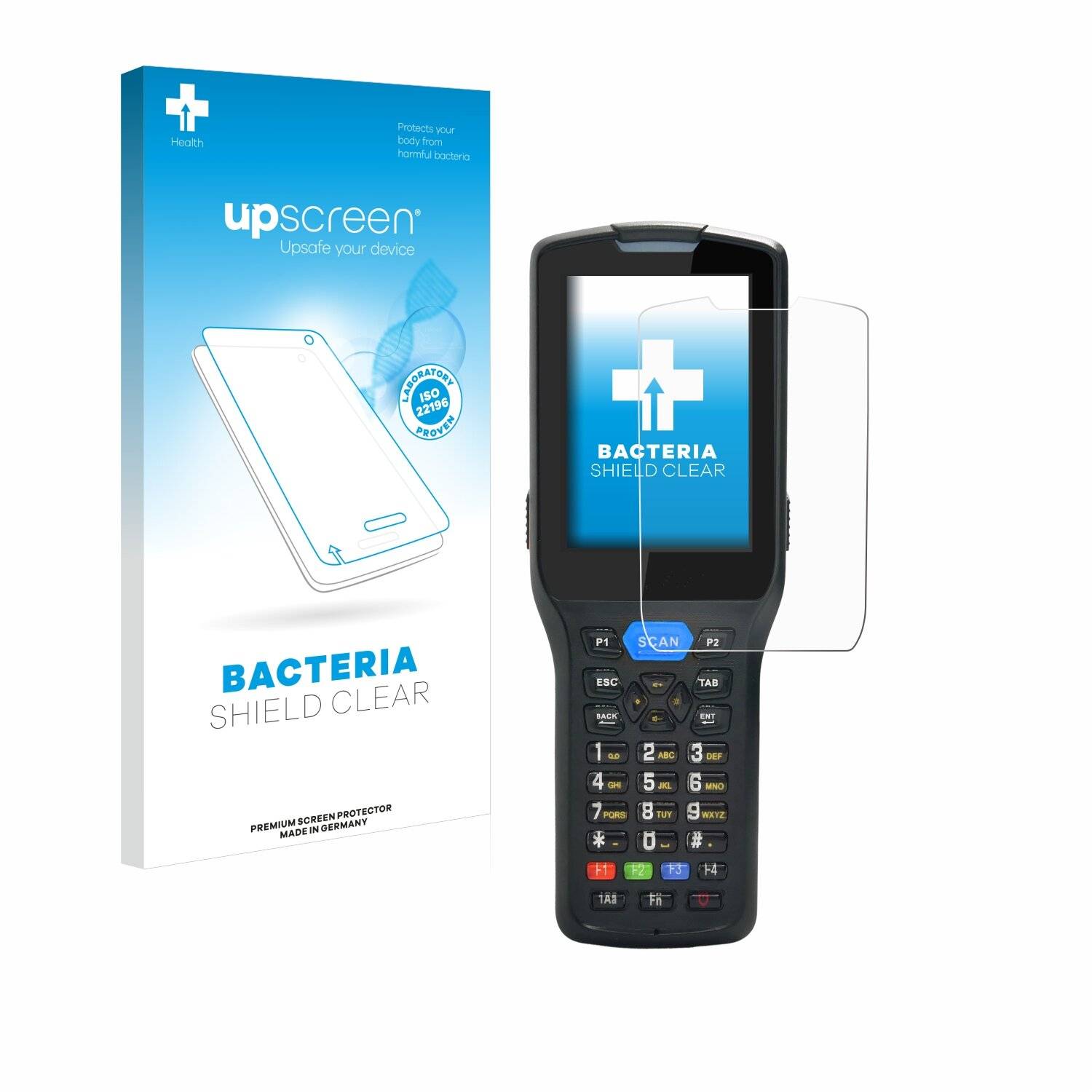 upscreen Bacteria Shield Clear Premium Antibakterielle Displayschutzfolie für Unitech