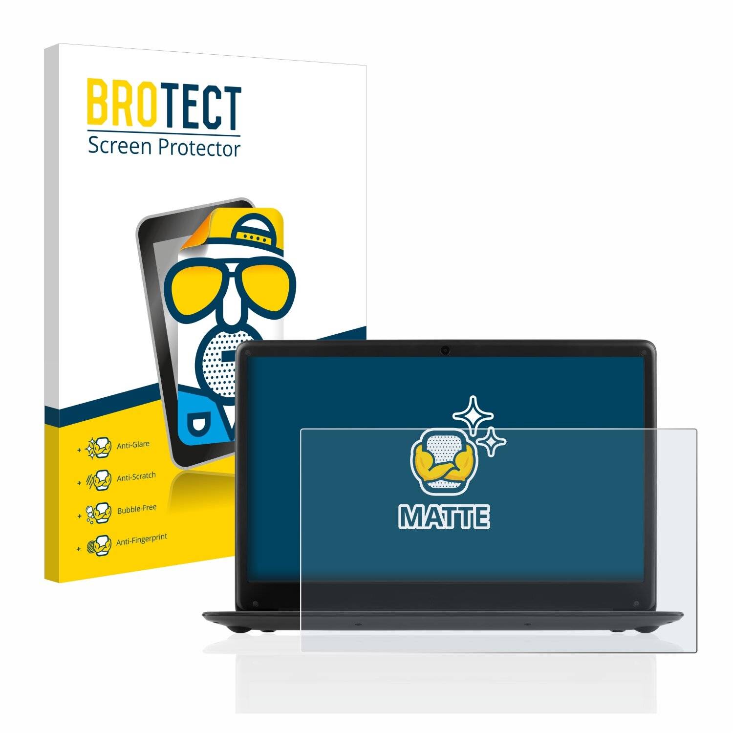 BROTECT Matte Displayschutzfolie für Krüger&Matz Ultrabook KM1407 - Entspiegelt,