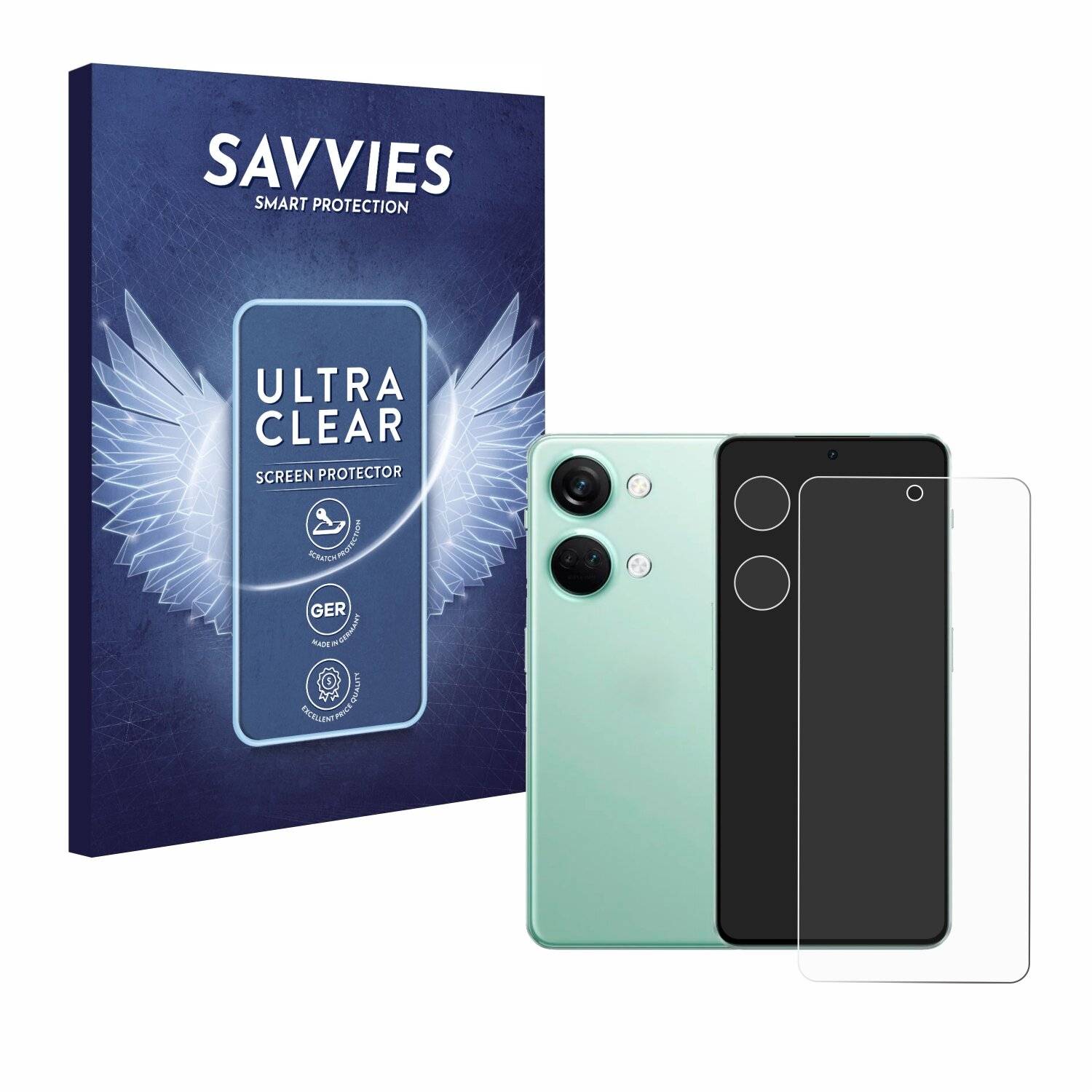18x Savvies SU75 Displayschutzfolie für OnePlus Nord 3 5G