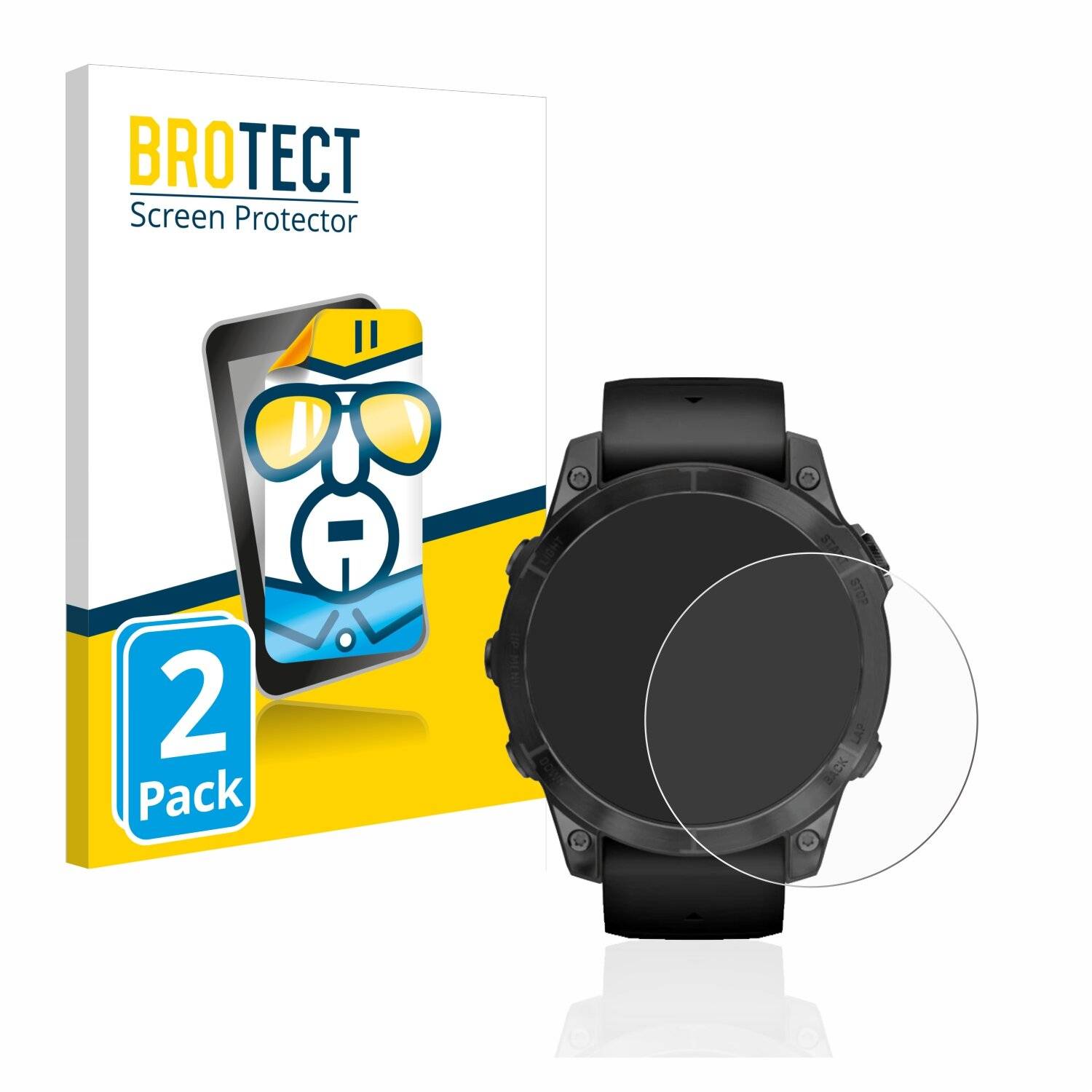 2x BROTECT HD-Clear Displayschutzfolie für Garmin Epix Pro (Gen 2) (47