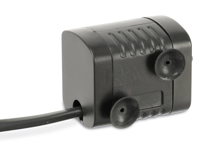 Ein grauer modularer Schaltschrank-Anschlussblock mit drei Verdrahtungsanschlüssen, ausgestattet mit orangefarbenen Hebeln für sichere Befestigung an elektrischen Systemen.