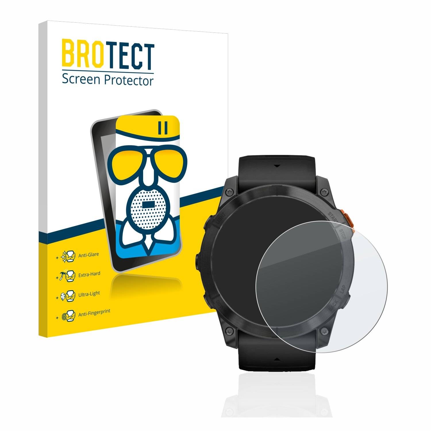 BROTECT AirGlass Matte Schutzglas Folie für Garmin Fenix 7X Pro Solar (51