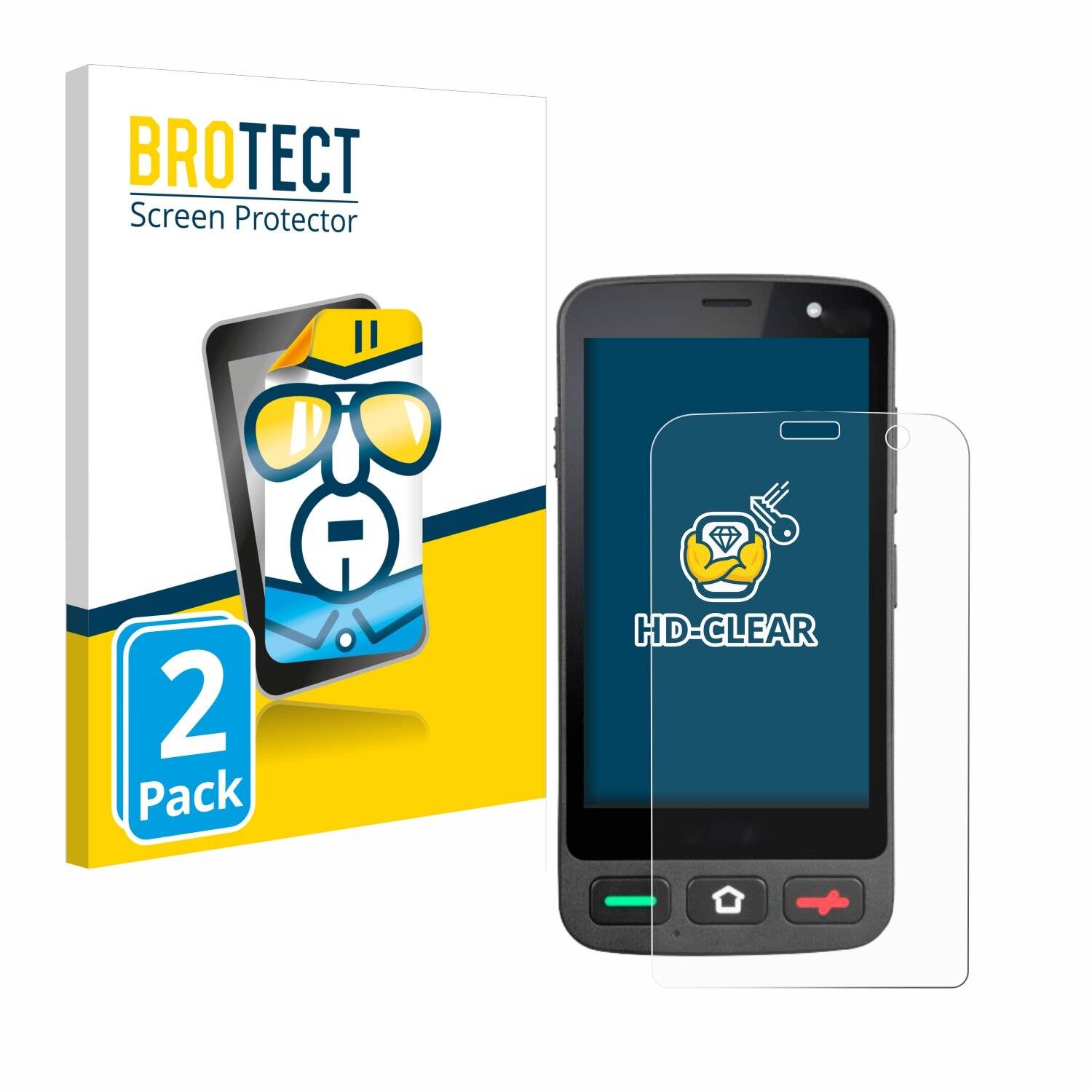 2x BROTECT HD-Clear Displayschutzfolie für Brondi Amico