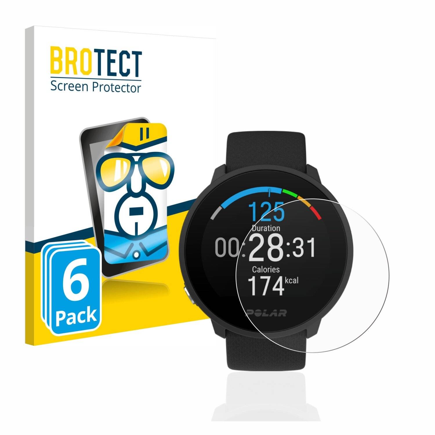 6x BROTECT HD-Clear Displayschutzfolie für Polar