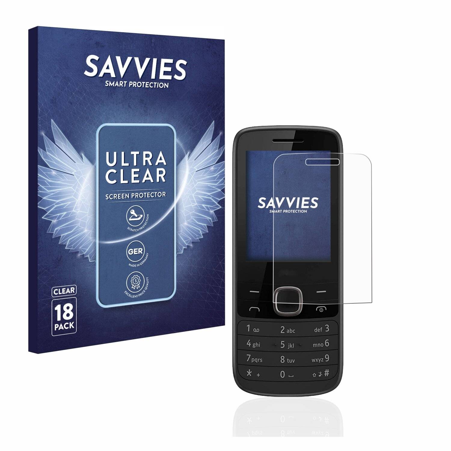18x Savvies SU75 Displayschutzfolie für Nokia
