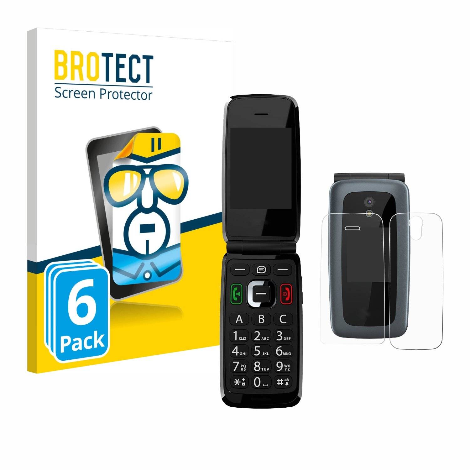 6x BROTECT HD-Clear Displayschutzfolie für Gigaset