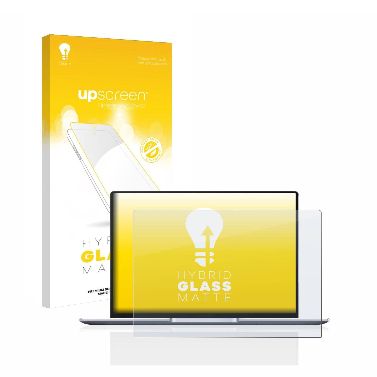 upscreen Hybrid Glass Matte Premium Schutzglas Folie für Huawei MateBook 14 2021