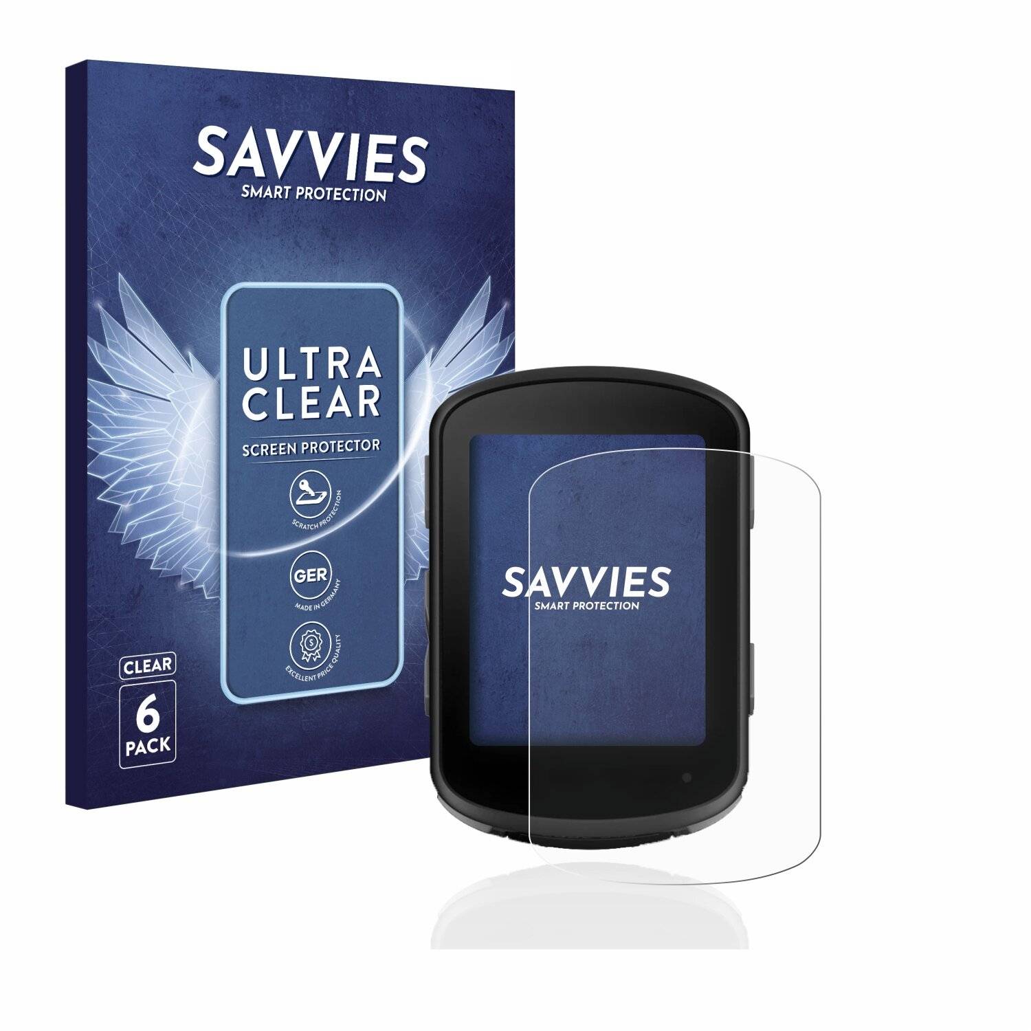 6x Savvies SU75 Displayschutzfolie für Garmin Edge