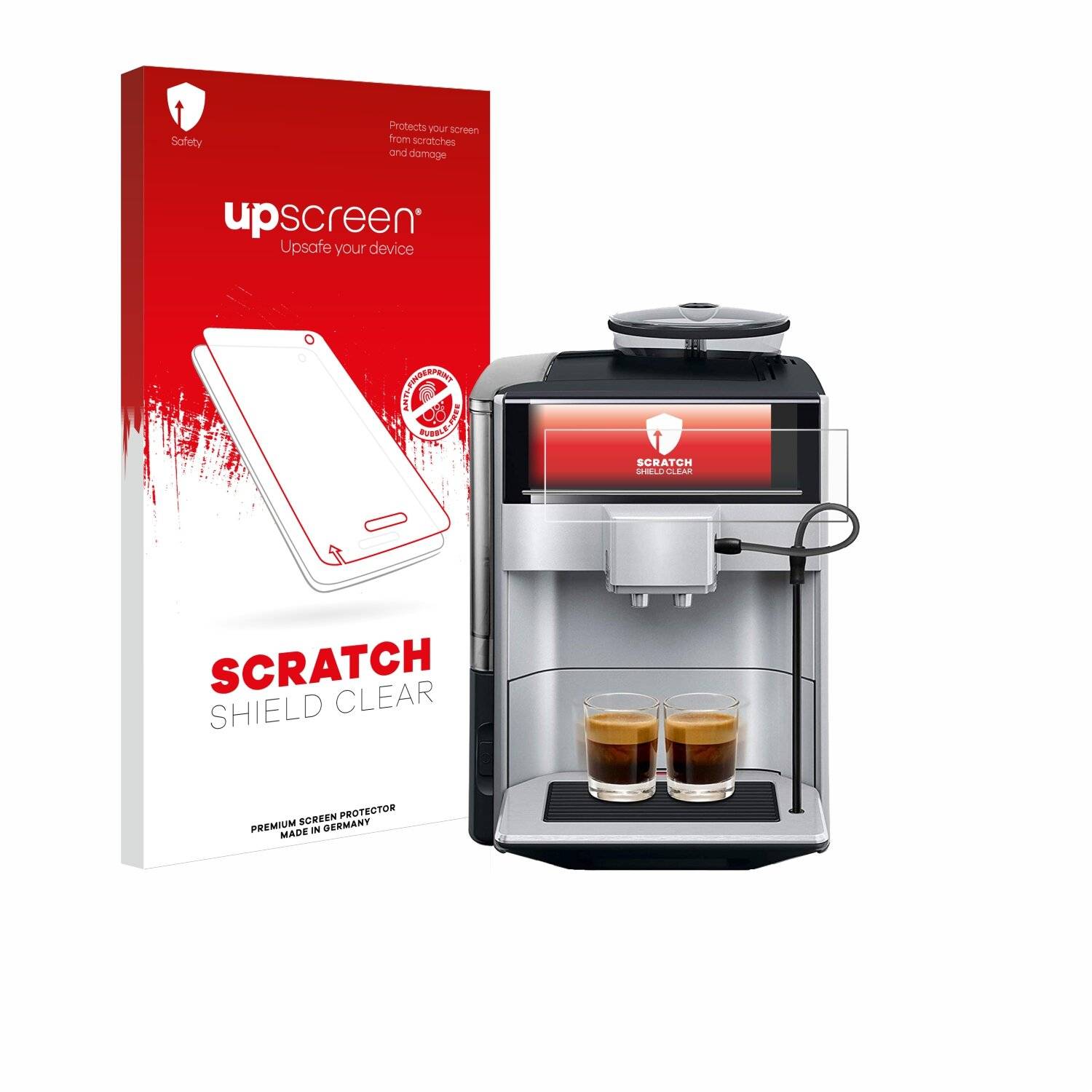 upscreen Scratch Shield Clear Premium Displayschutzfolie für Siemens EQ.6 plus