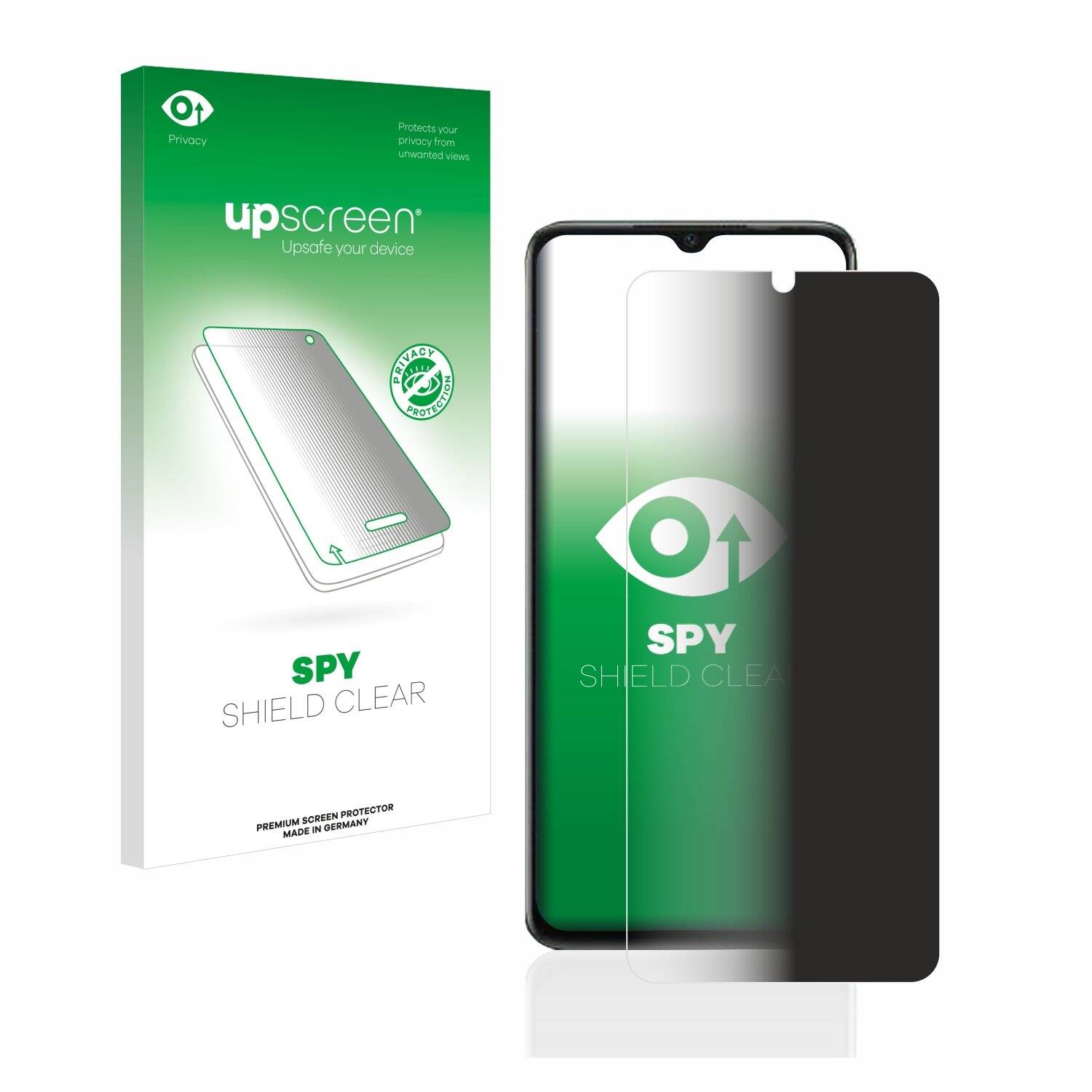 upscreen Spy Shield Clear Premium Blickschutzfolie für Infinix Smart 7