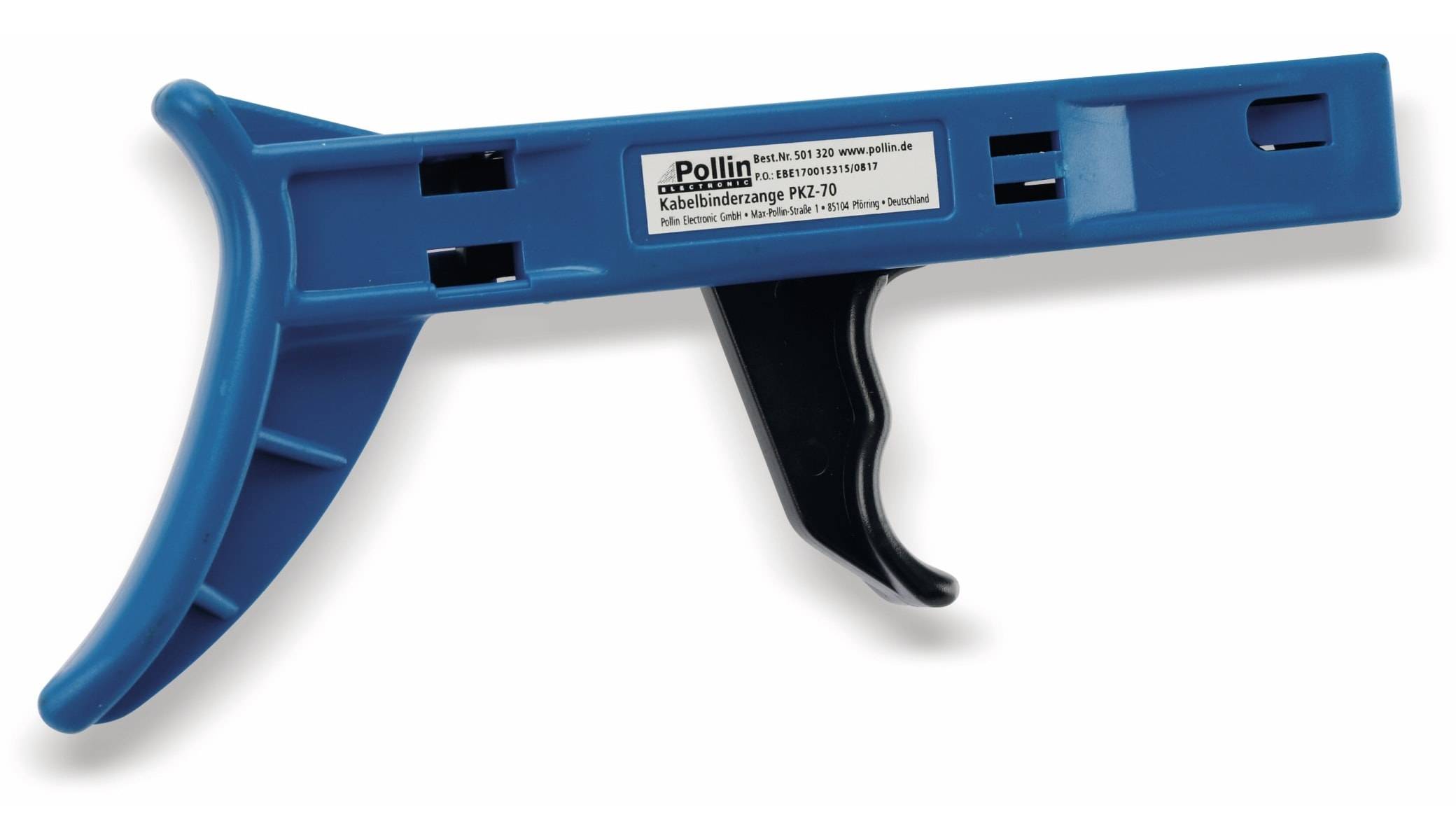 Werkzeuggriff mit der Beschriftung „Pollin Elektronik