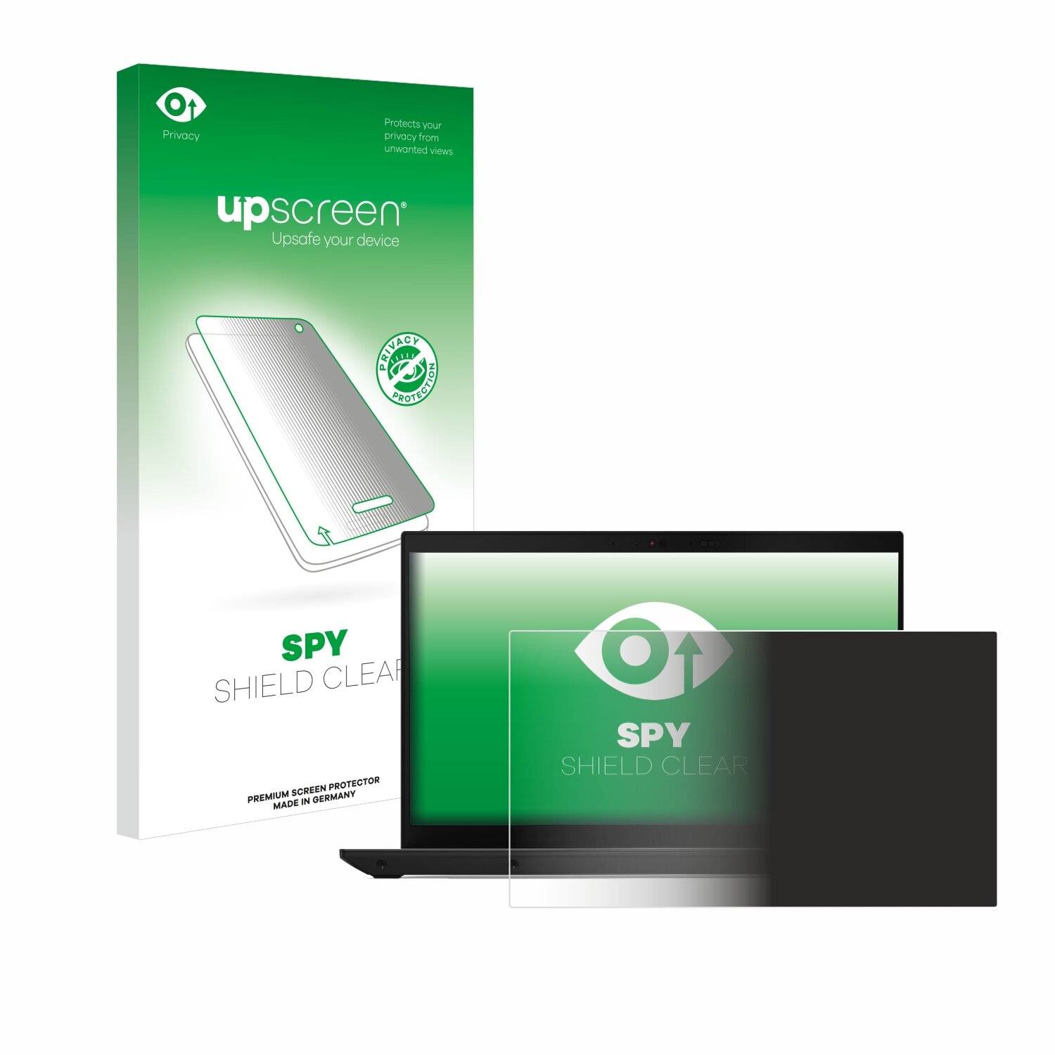 upscreen Spy Shield Clear Premium Blickschutzfolie für Lenovo ThinkPad L14 Gen