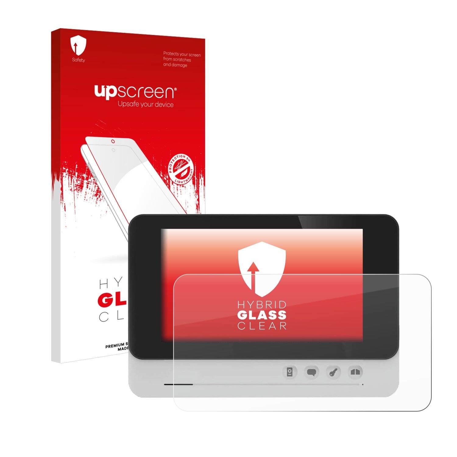 upscreen Hybrid Glass Clear Premium Schutzglas Folie für Philips WelcomeEye