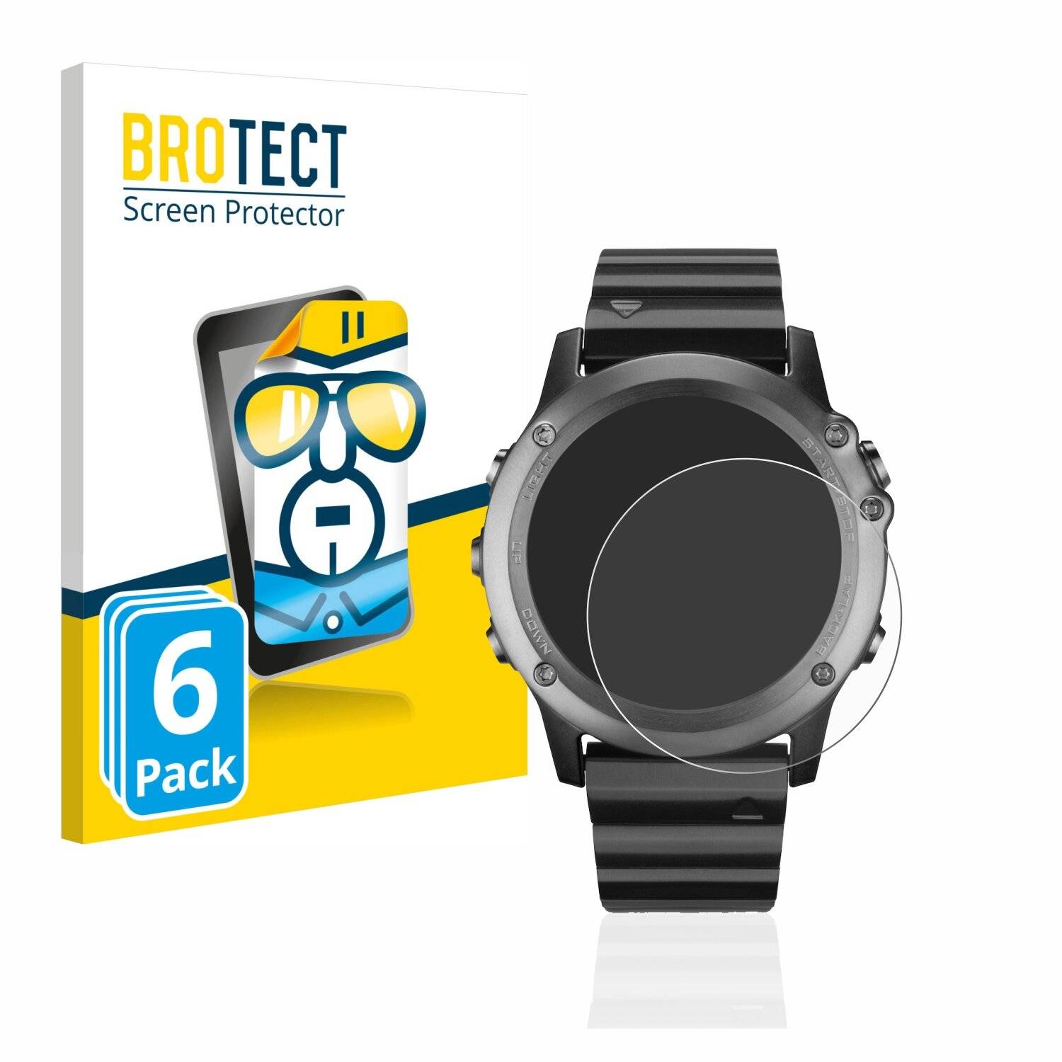 6x BROTECT HD-Clear Displayschutzfolie für Garmin Fenix