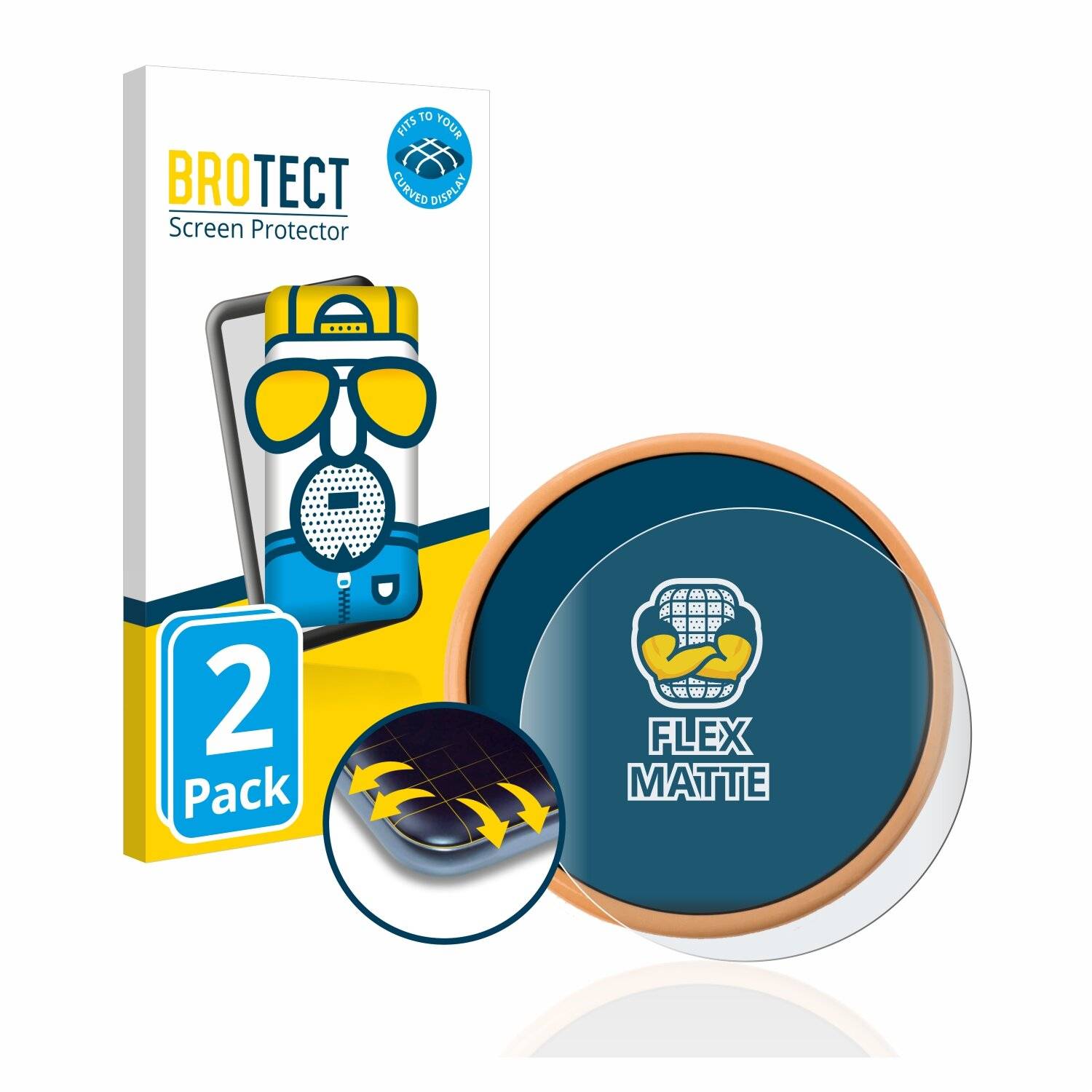 2x BROTECT Flex Matte Full-Cover Displayschutzfolie für ERNESTO