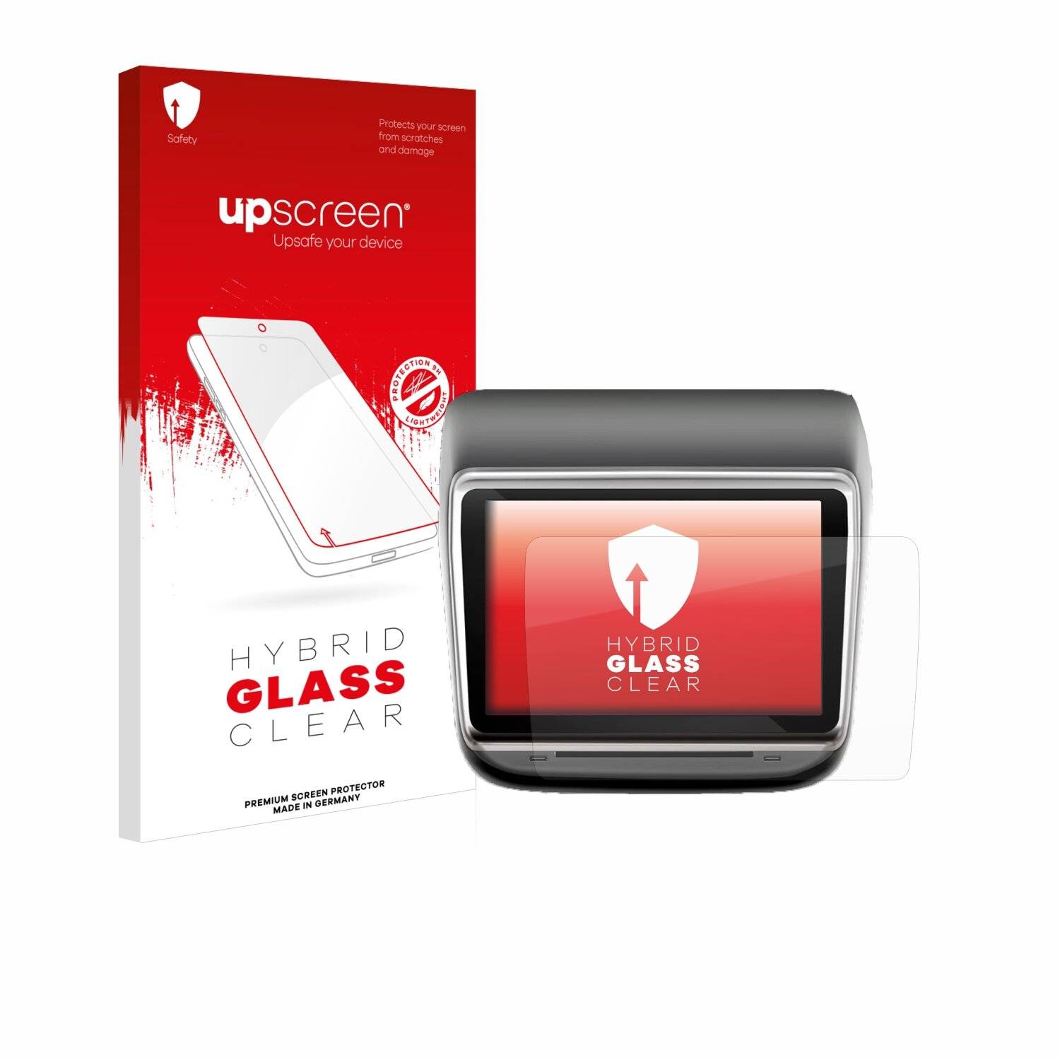 upscreen Hybrid Glass Clear Premium Schutzglas Folie für Tesla Model Y Infotainment System