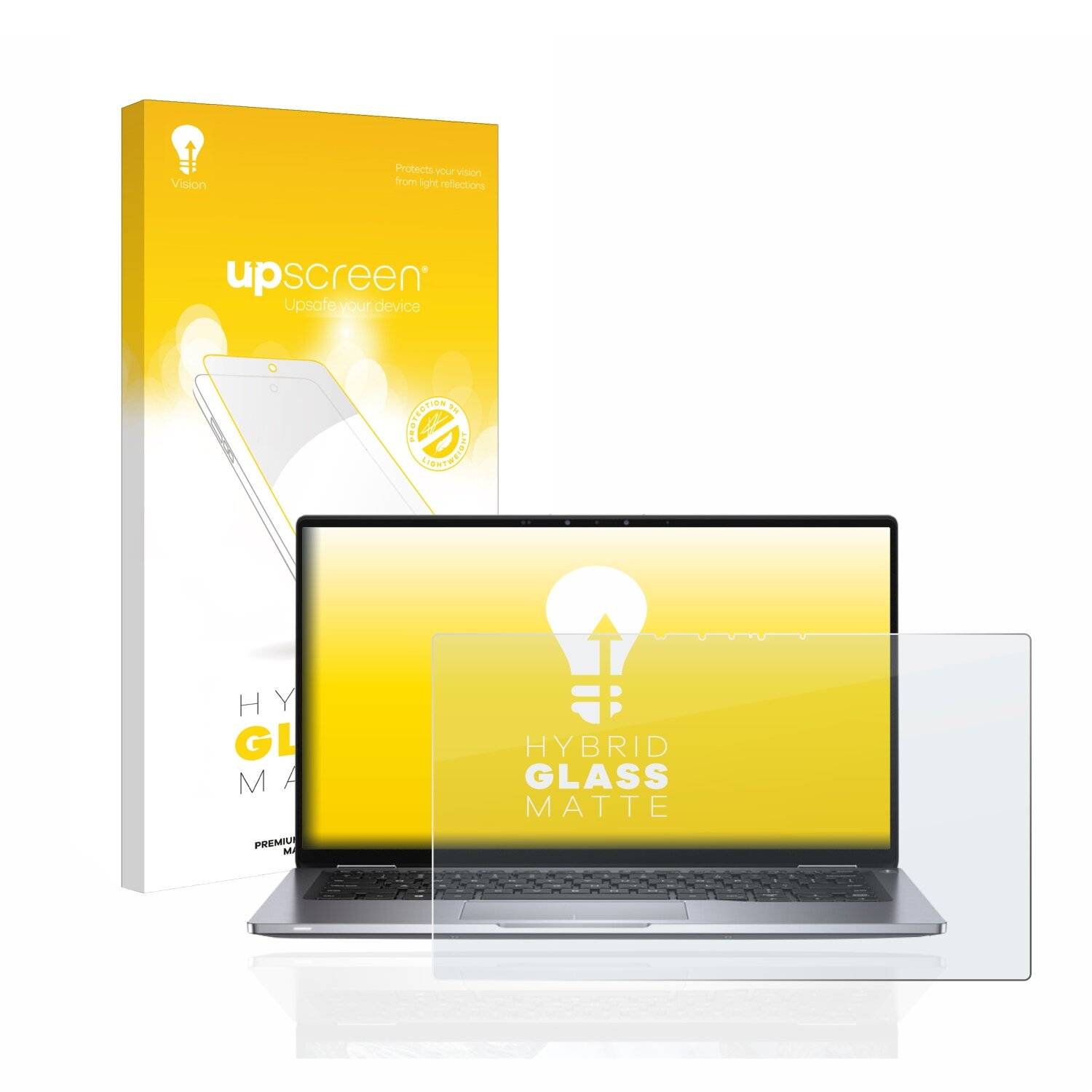 upscreen Hybrid Glass Matte Premium Schutzglas Folie für Dell Latitude 7400 2-in-1