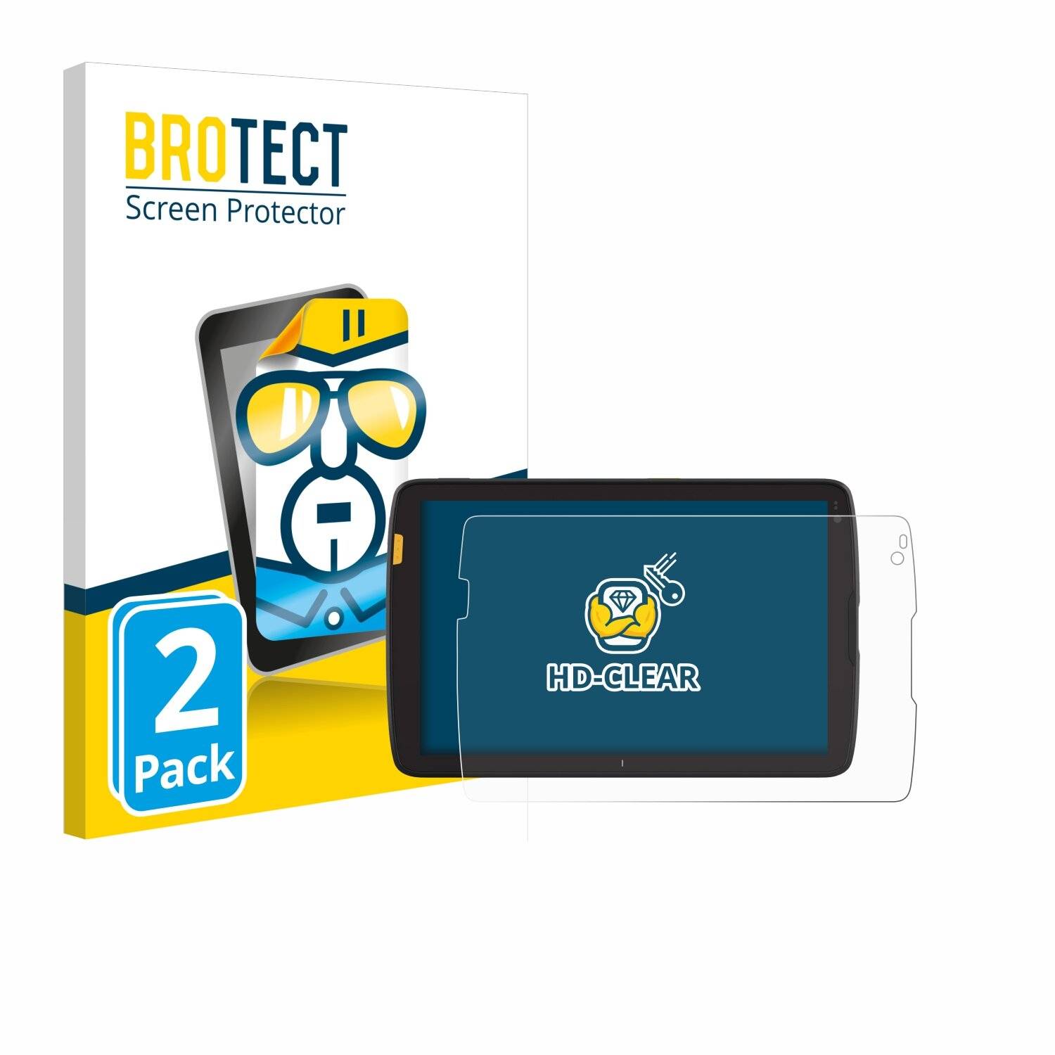 2x BROTECT HD-Clear Displayschutzfolie für Zebra ET40