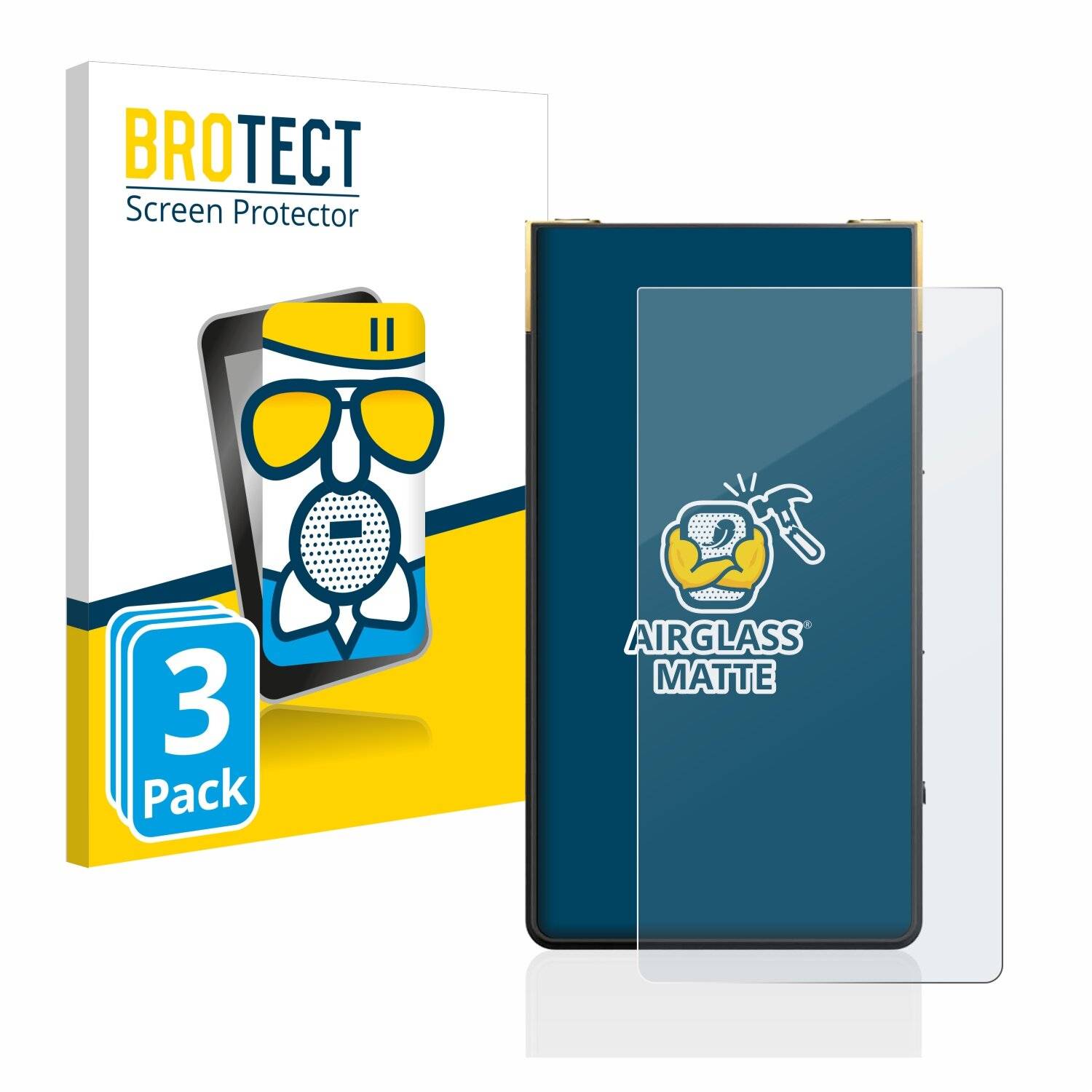 3x BROTECT AirGlass Matte Schutzglas Folie für Sony Walkman