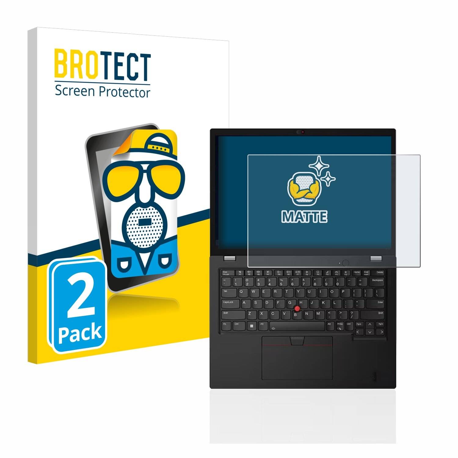 2x BROTECT Matte Displayschutzfolie für Lenovo Thinkpad L13 (3. Gen.) - Entspiegelt,