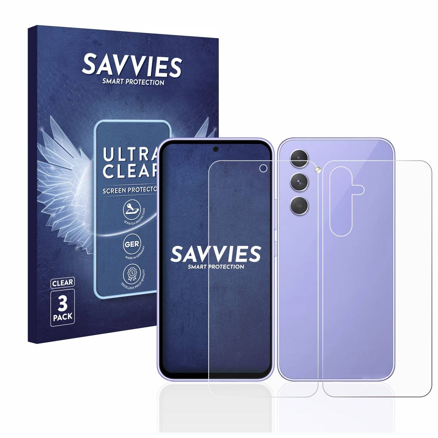 6x Savvies SU75 Displayschutzfolie für Samsung Galaxy A54 5G