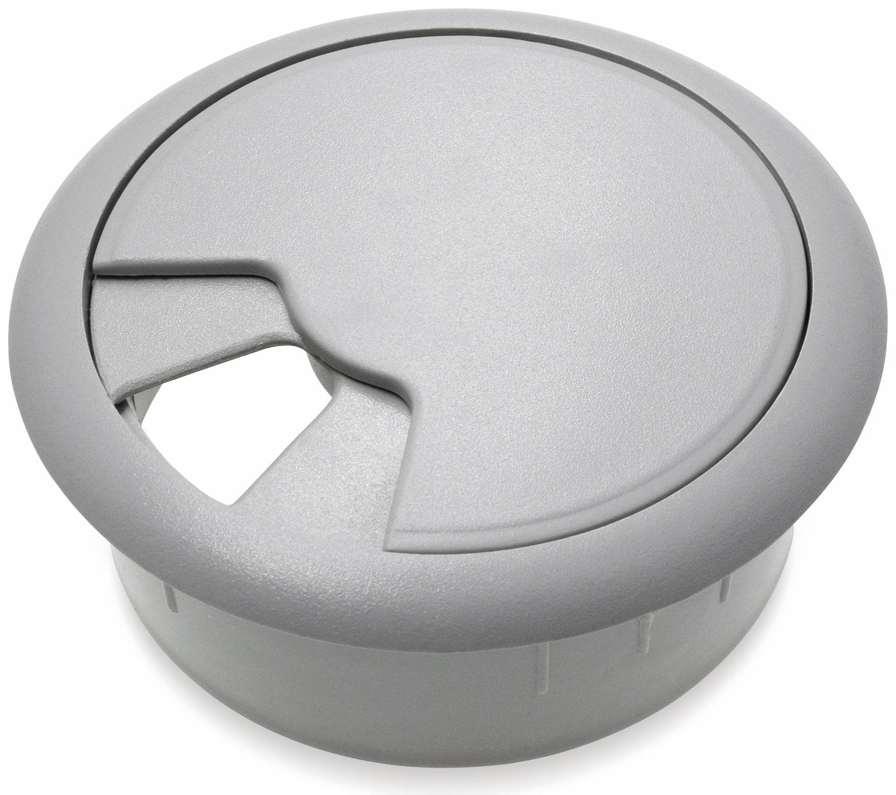 Kabeldurchführung für Arbeitsplatten, grau, 60 mm, ABS