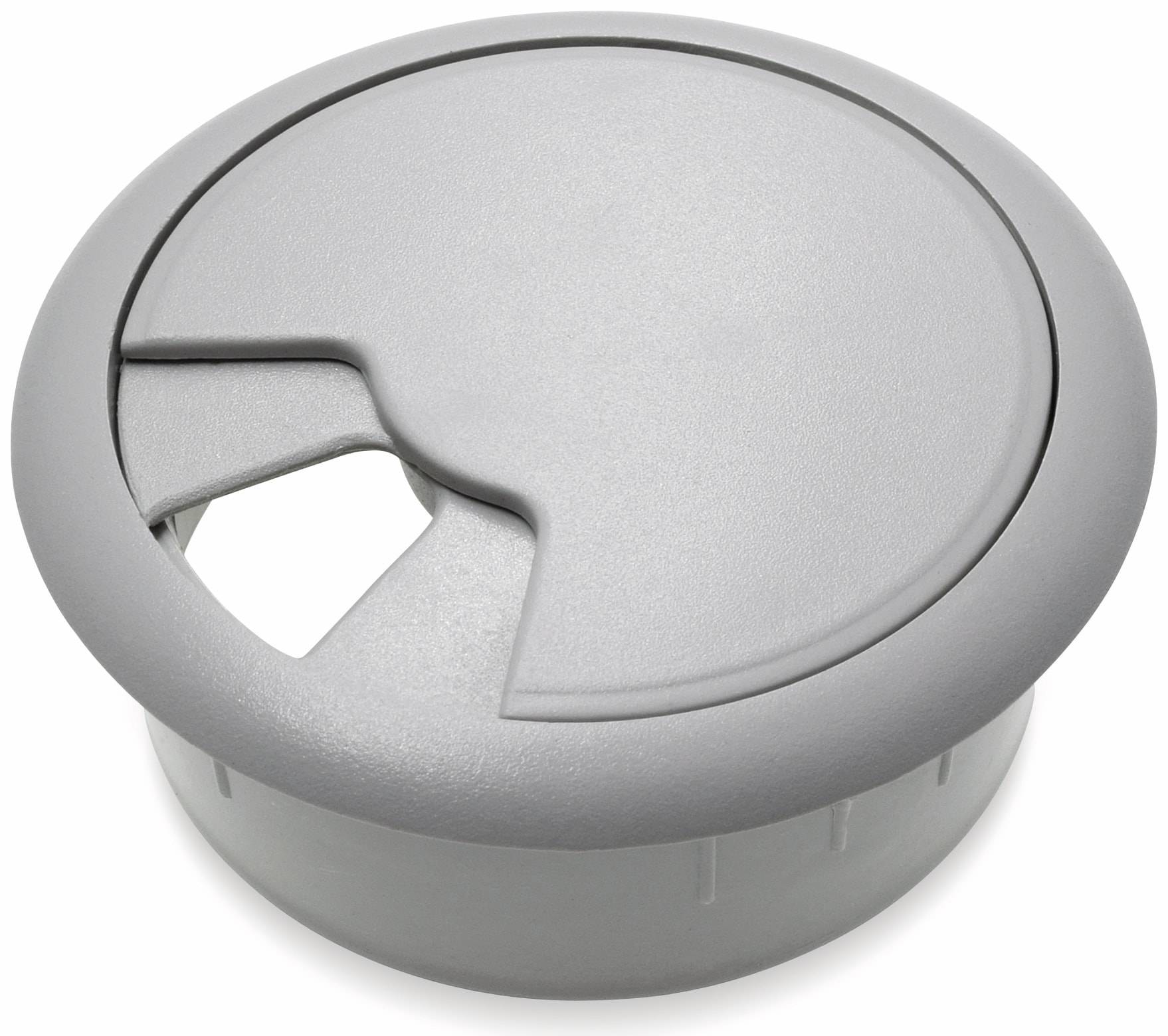 Kabeldurchführung für Arbeitsplatten, grau, 60 mm, ABS