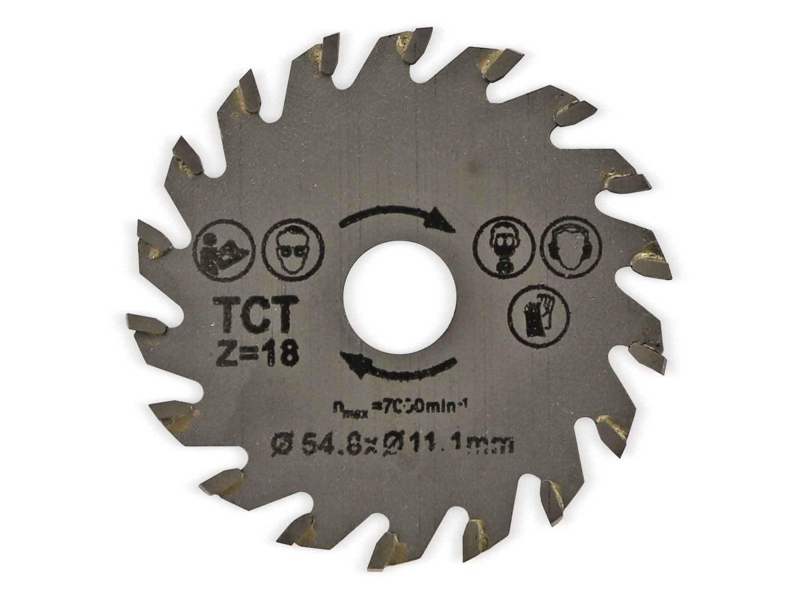 Ein Kreissägeblatt mit der Bezeichnung „TCT Z-18