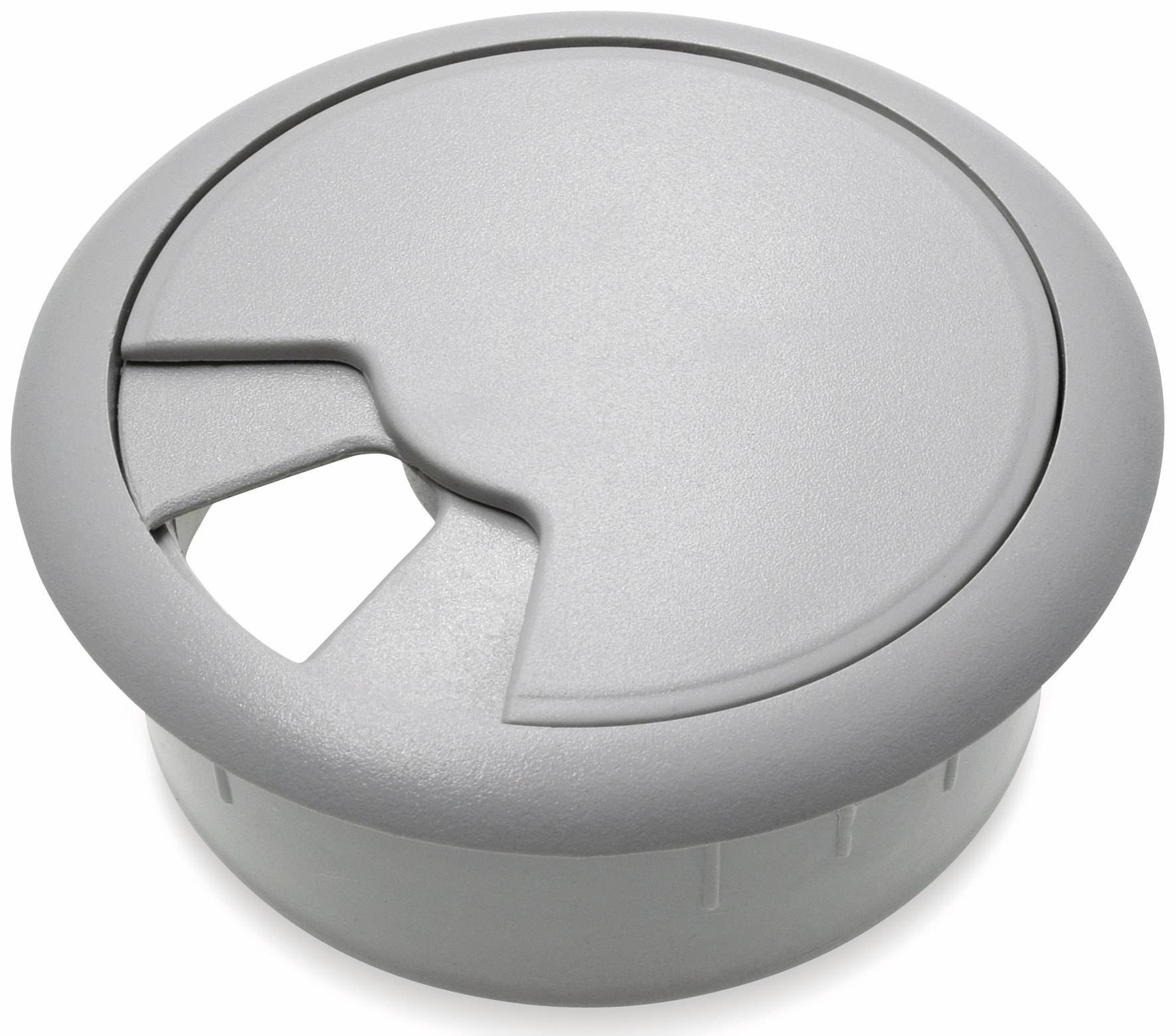 Kabeldurchführung für Arbeitsplatten, grau, 50 mm, ABS