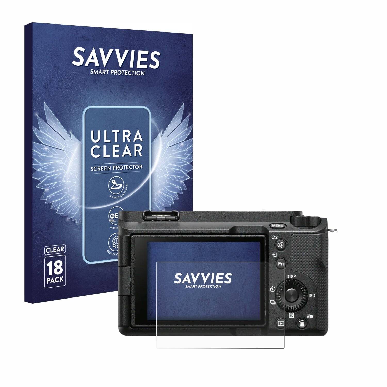 18x Savvies SU75 Displayschutzfolie für Sony Alpha