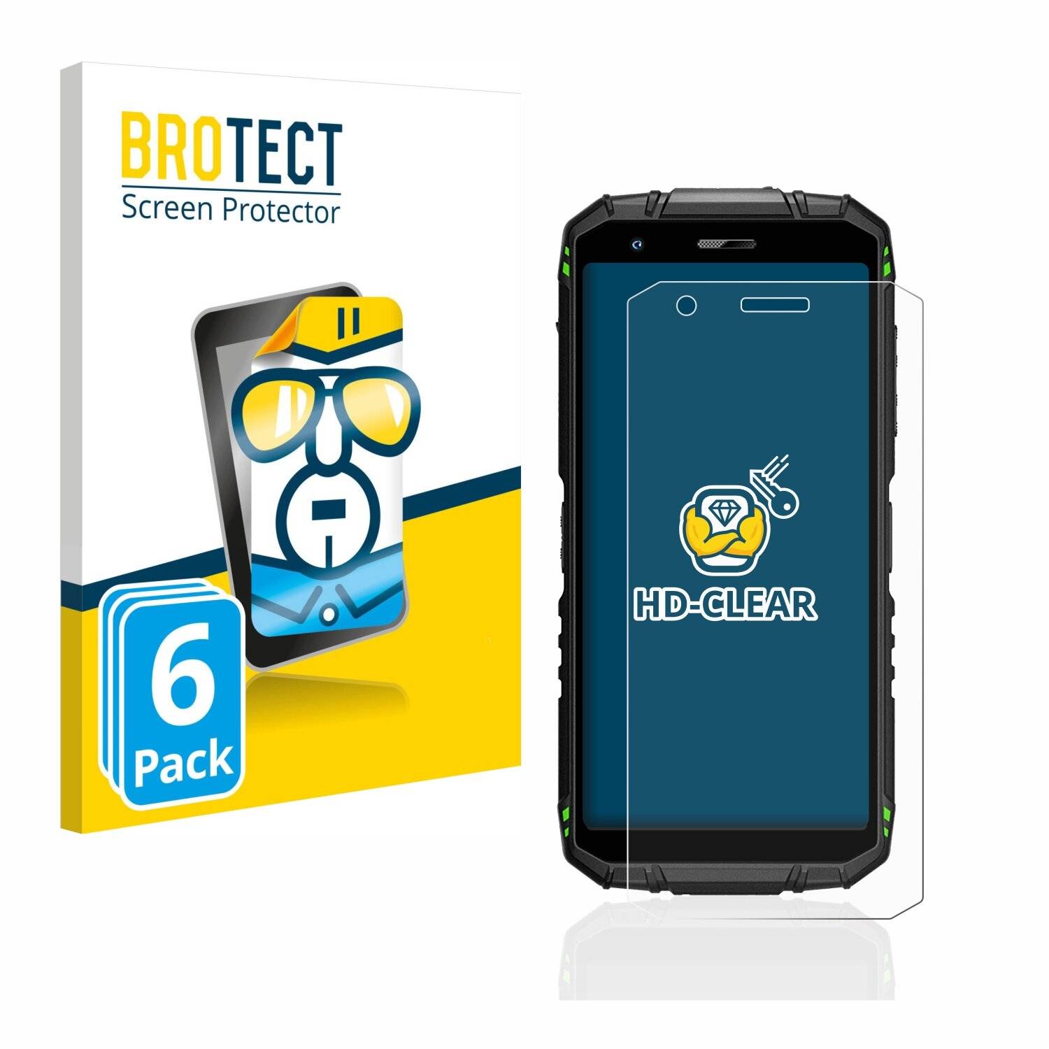 6x BROTECT HD-Clear Displayschutzfolie für Doogee S41