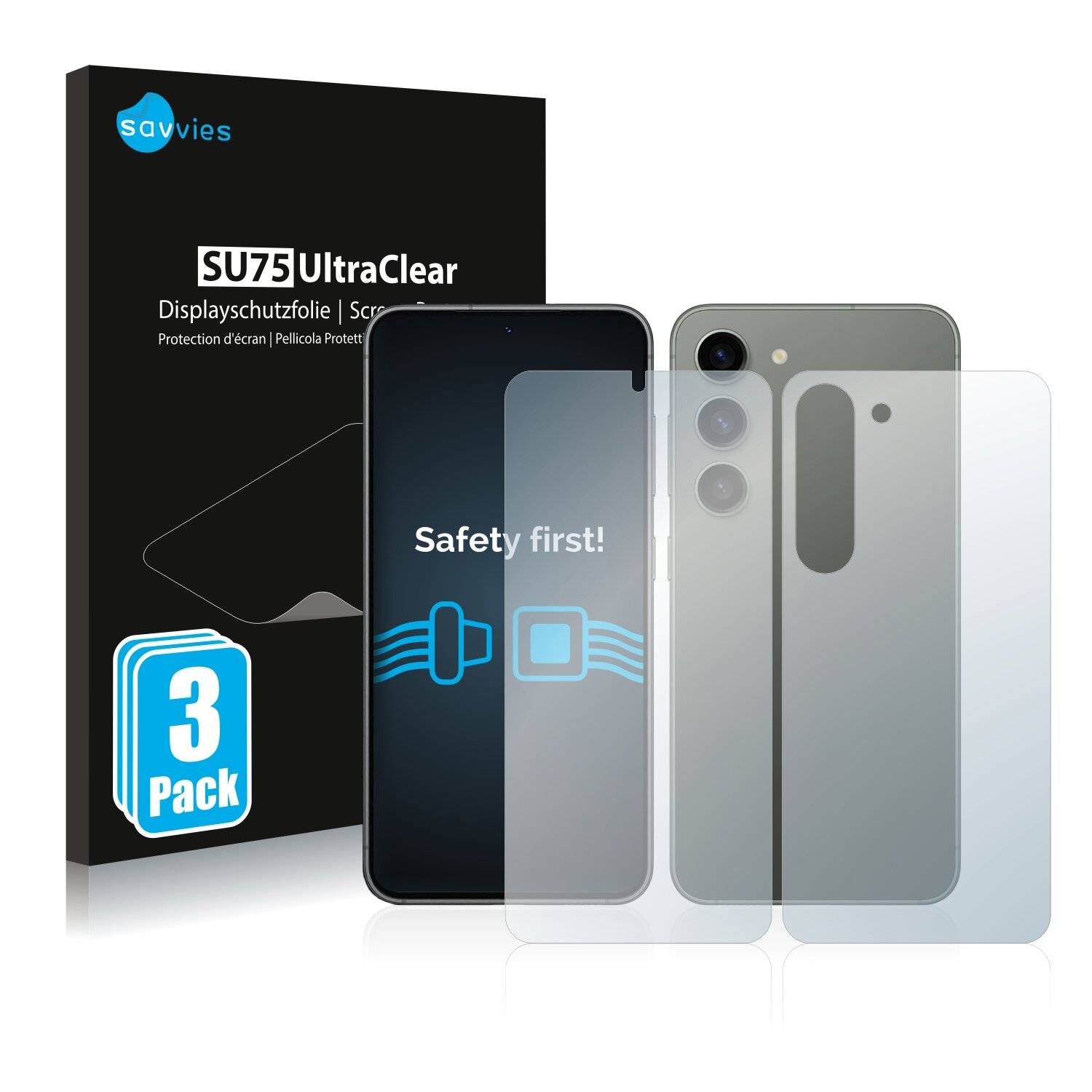 6x Savvies SU75 Displayschutzfolie für Samsung Galaxy S23 Plus