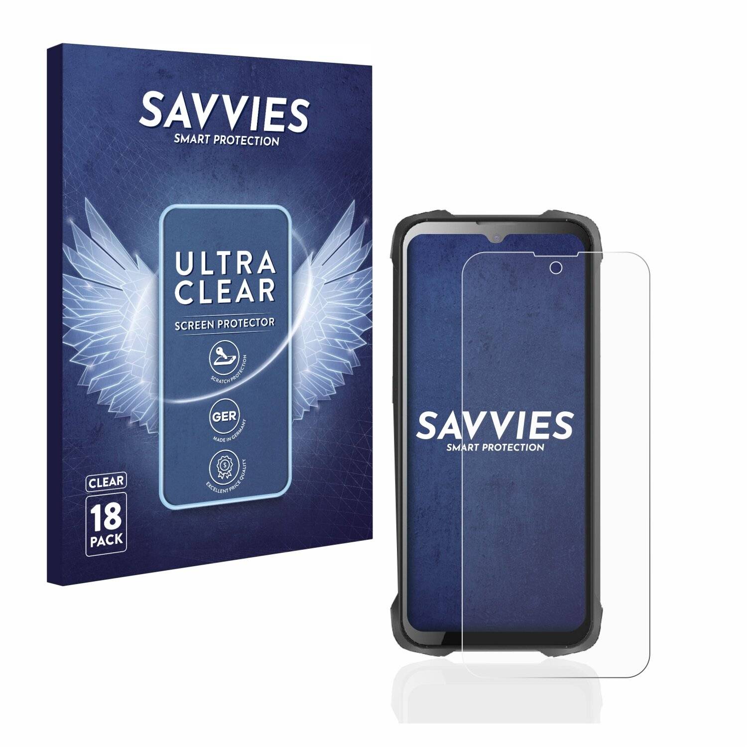 18x Savvies SU75 Displayschutzfolie für Cubot King Kong