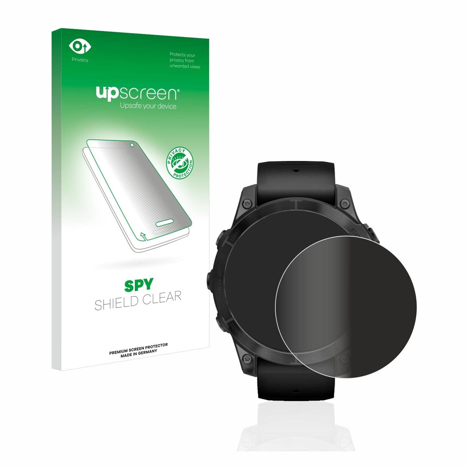 upscreen Spy Shield Clear Premium Blickschutzfolie für Garmin Epix Pro (Gen 2) (47