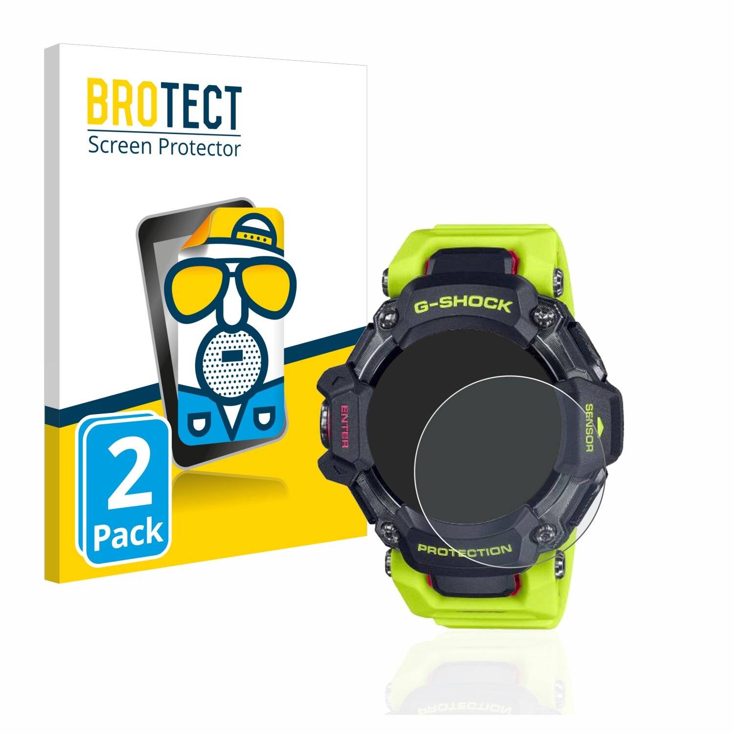 2x BROTECT Matte Displayschutzfolie für Casio G-Shock GBD-H2000 - Entspiegelt,