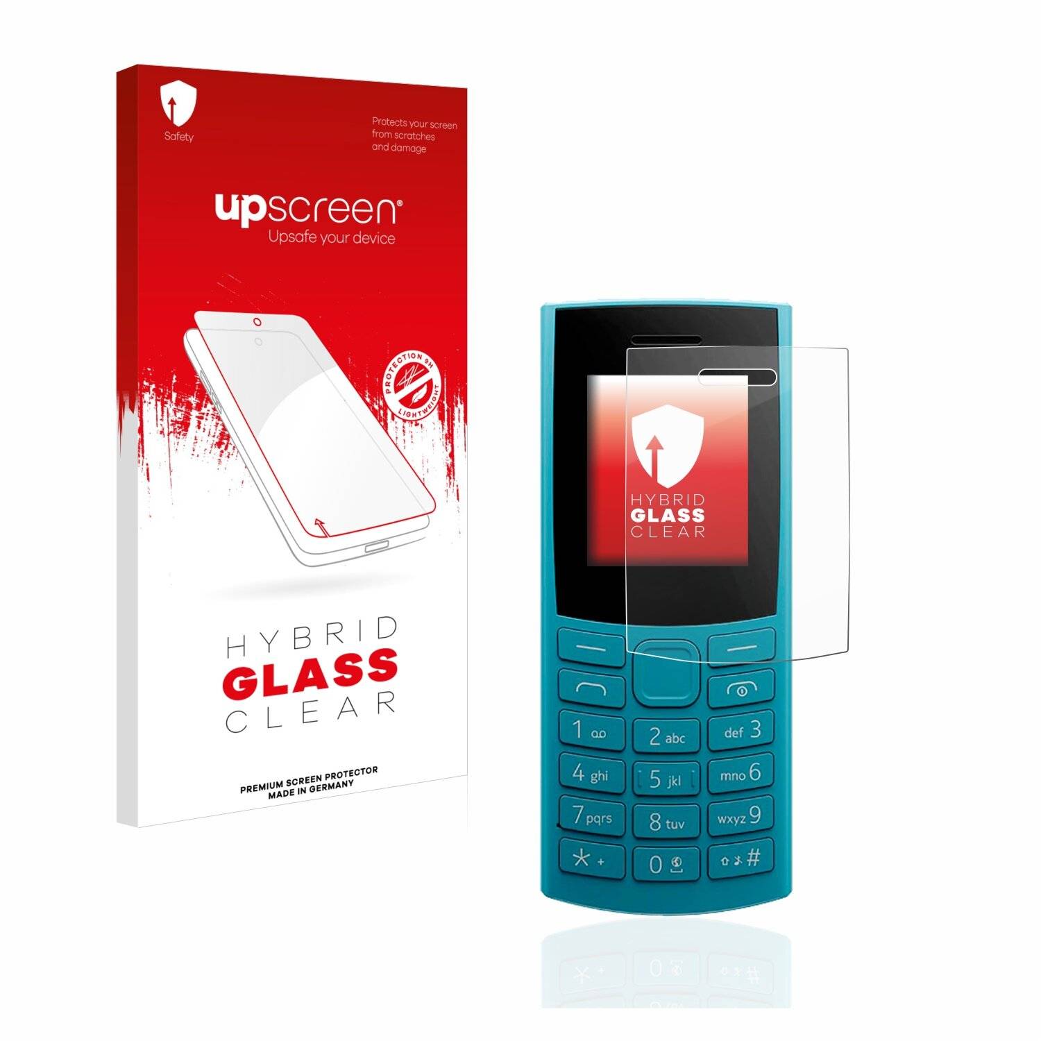 upscreen Hybrid Glass Clear Premium Schutzglas Folie für Nokia 110 4G
