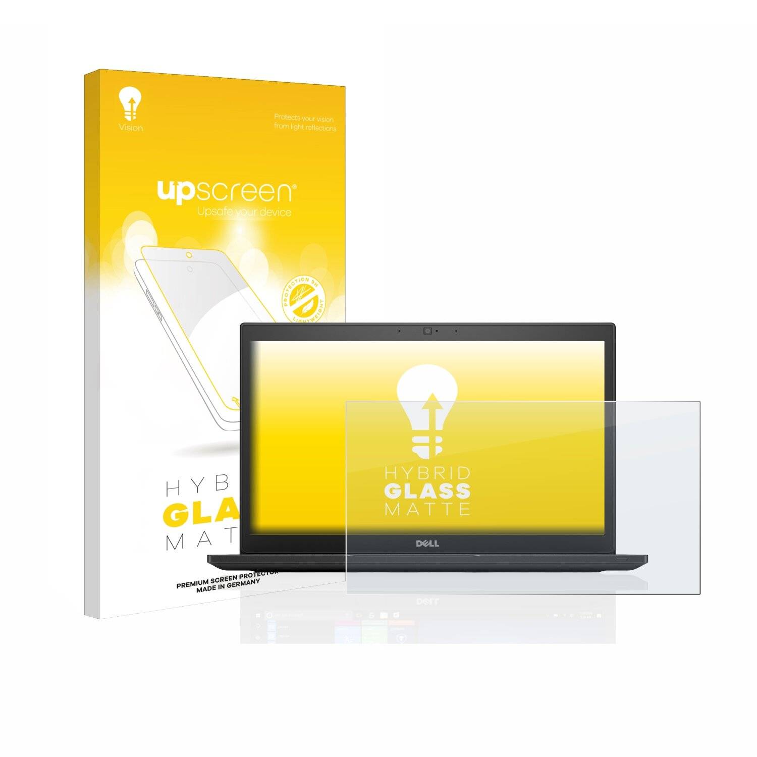 upscreen Hybrid Glass Matte Premium Schutzglas Folie für Dell Latitude 7490