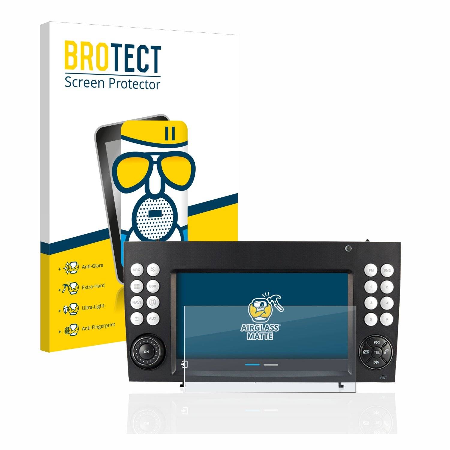 BROTECT AirGlass Matte Schutzglas Folie für Dynavin D8-SLK