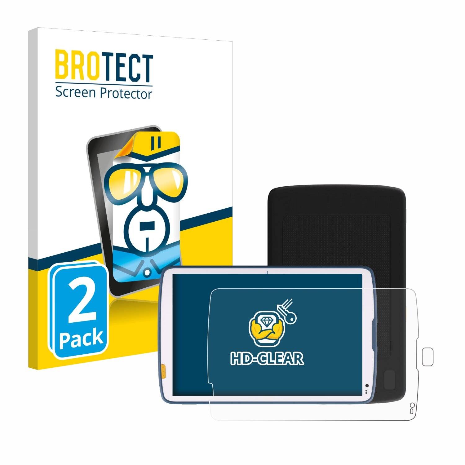 2x BROTECT HD-Clear Displayschutzfolie für Zebra ET40 10.1