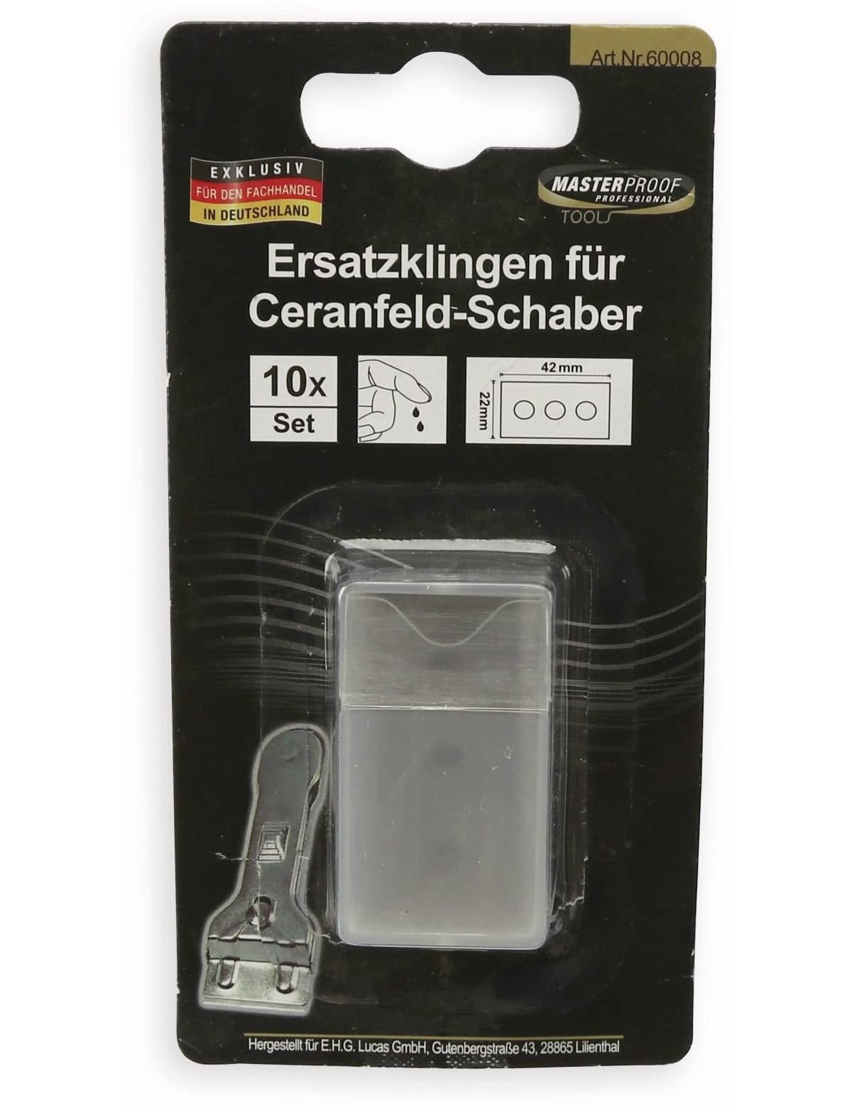 MASTERPROOF Schaber-Ersatzklingen Doppel Schneidig, 10 Stück