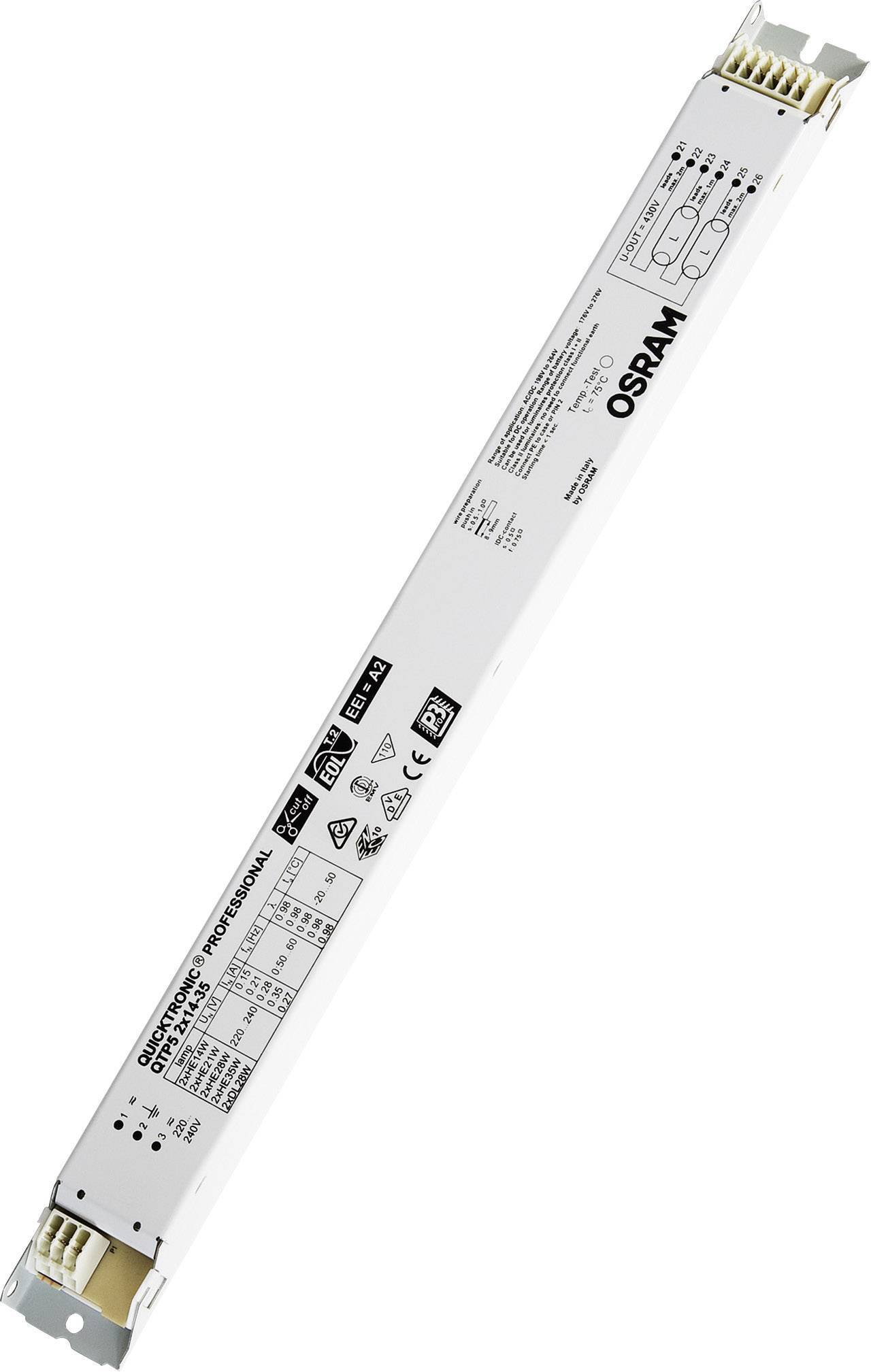 OSR Quicktronic QTP5 2x14-35/220-240 2nd fÃ¼r LLp T5 HE Dul-L 28W 360x30x21mm Techn.Licht/Wohnraum