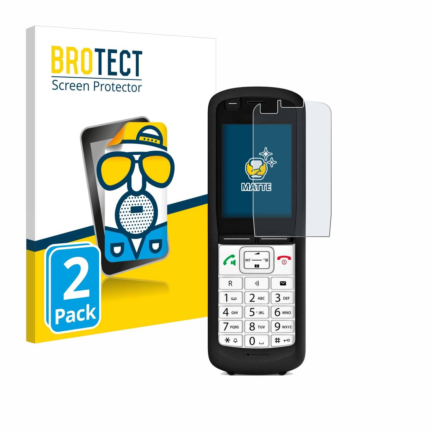2x BROTECT Matte Displayschutzfolie für Unify OpenScape DECT Phone R6 - Entspiegelt,